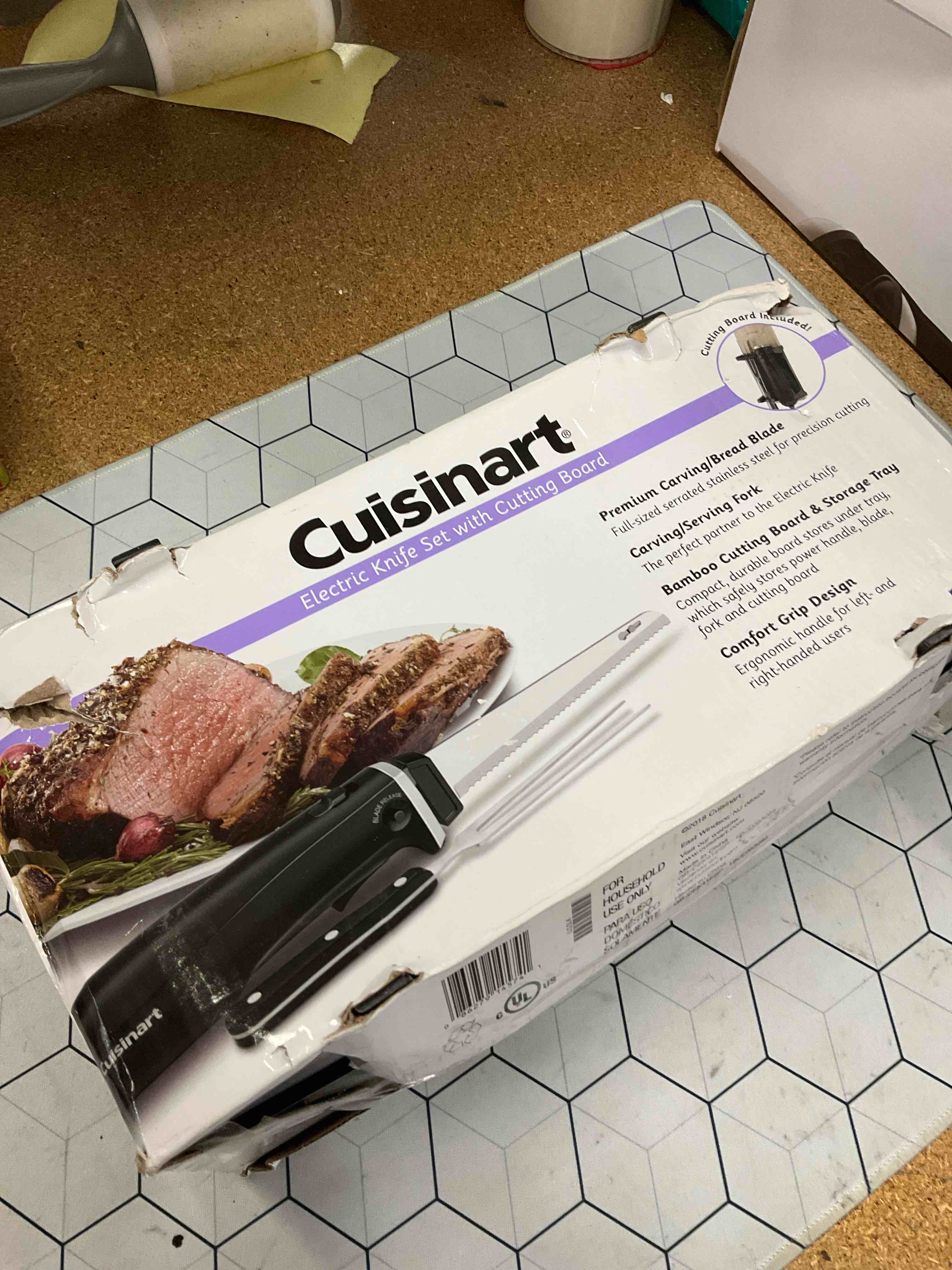 electric knife set with cutting board 