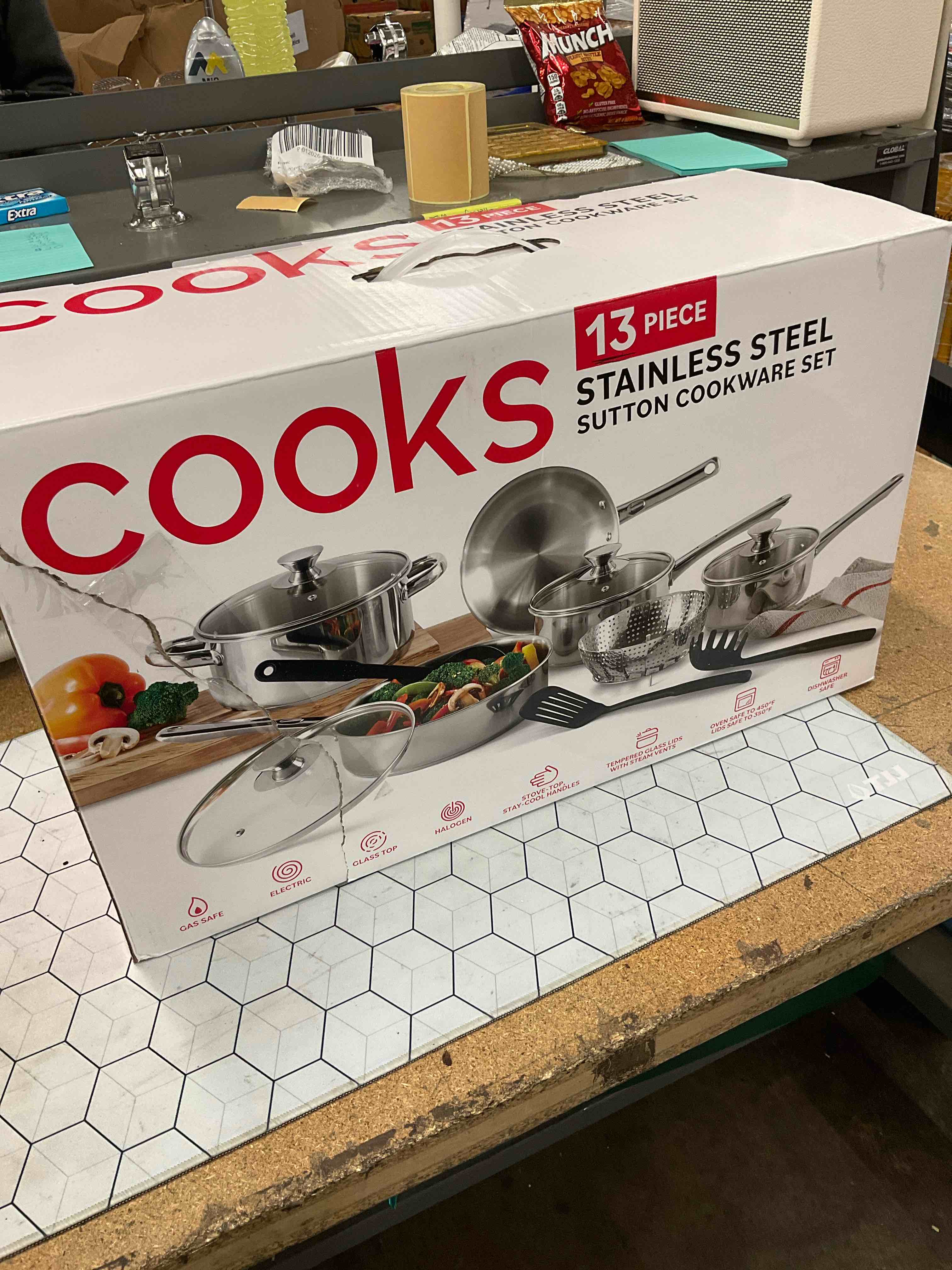 13 piece stainless steel cookware set