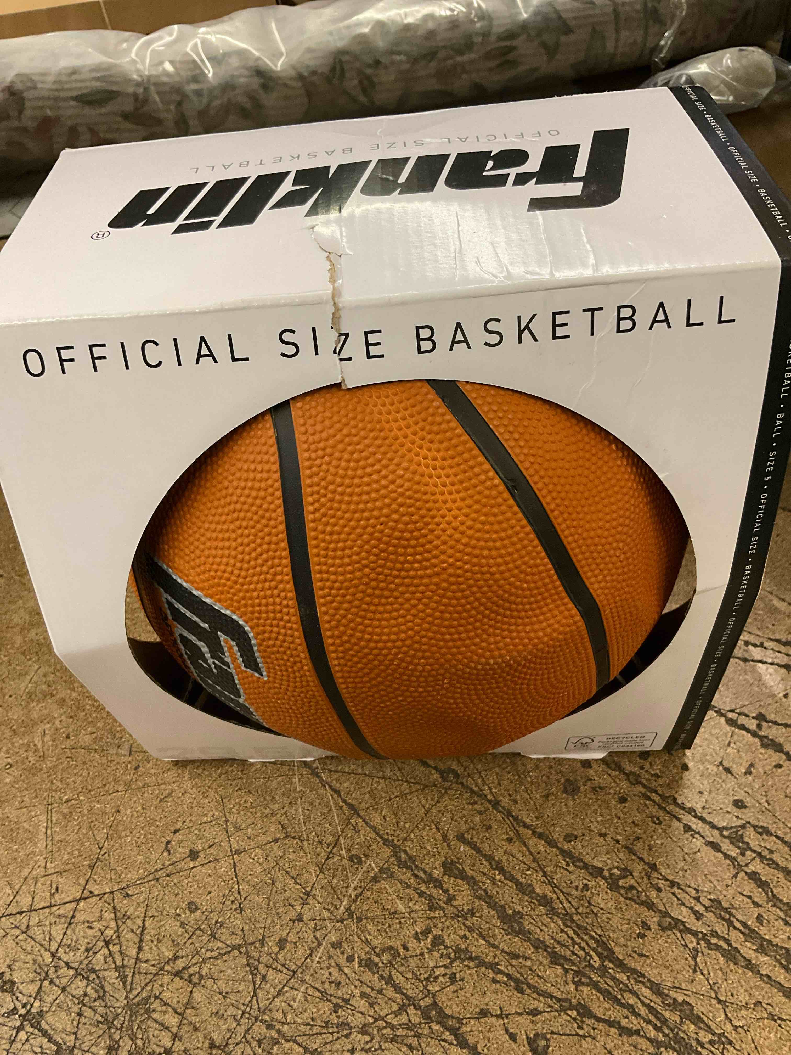 Franklin Sports Grip-Rite Indoor + Outdoor Rubber Basketballs - Official Size 29.5" Inch + 28.5" - Men's + Women's