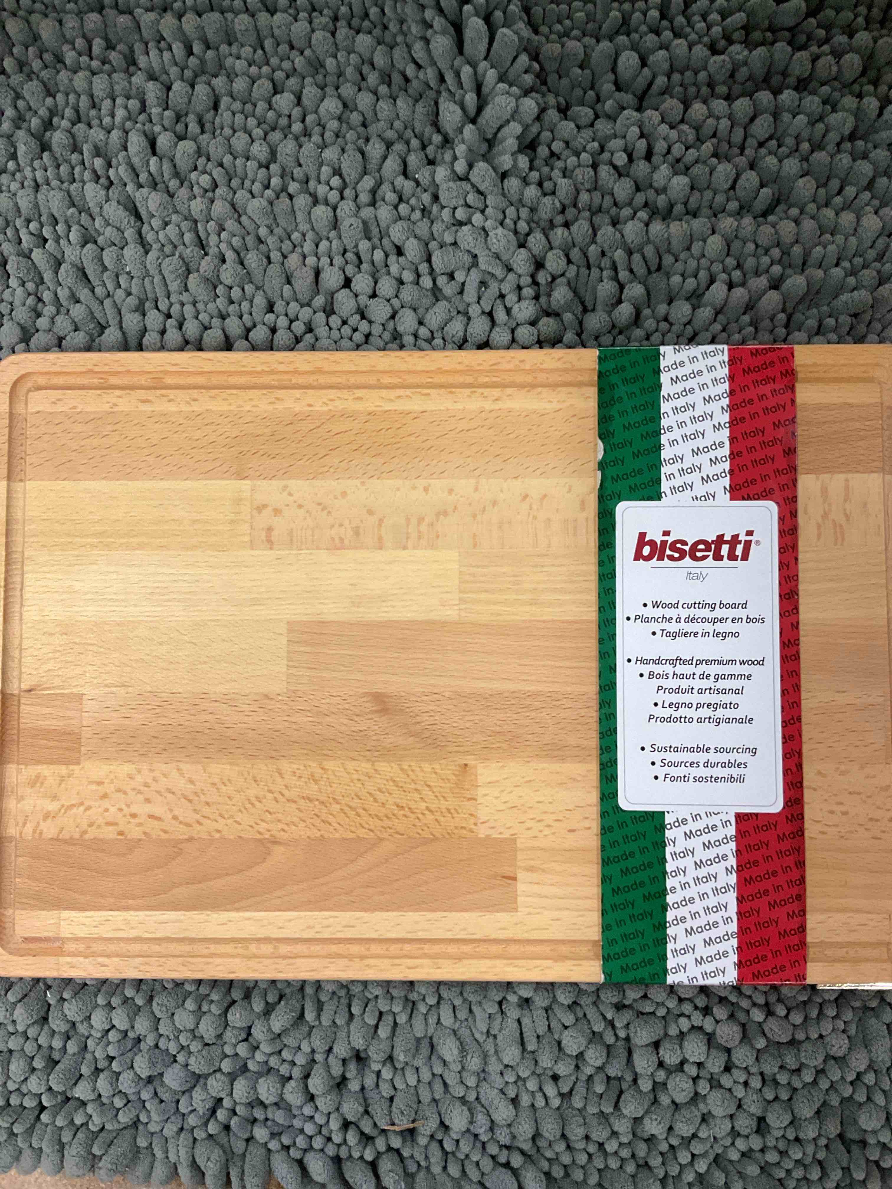 Bisetti Italy Wood Cutting Board Handcrafted Premium Wood 