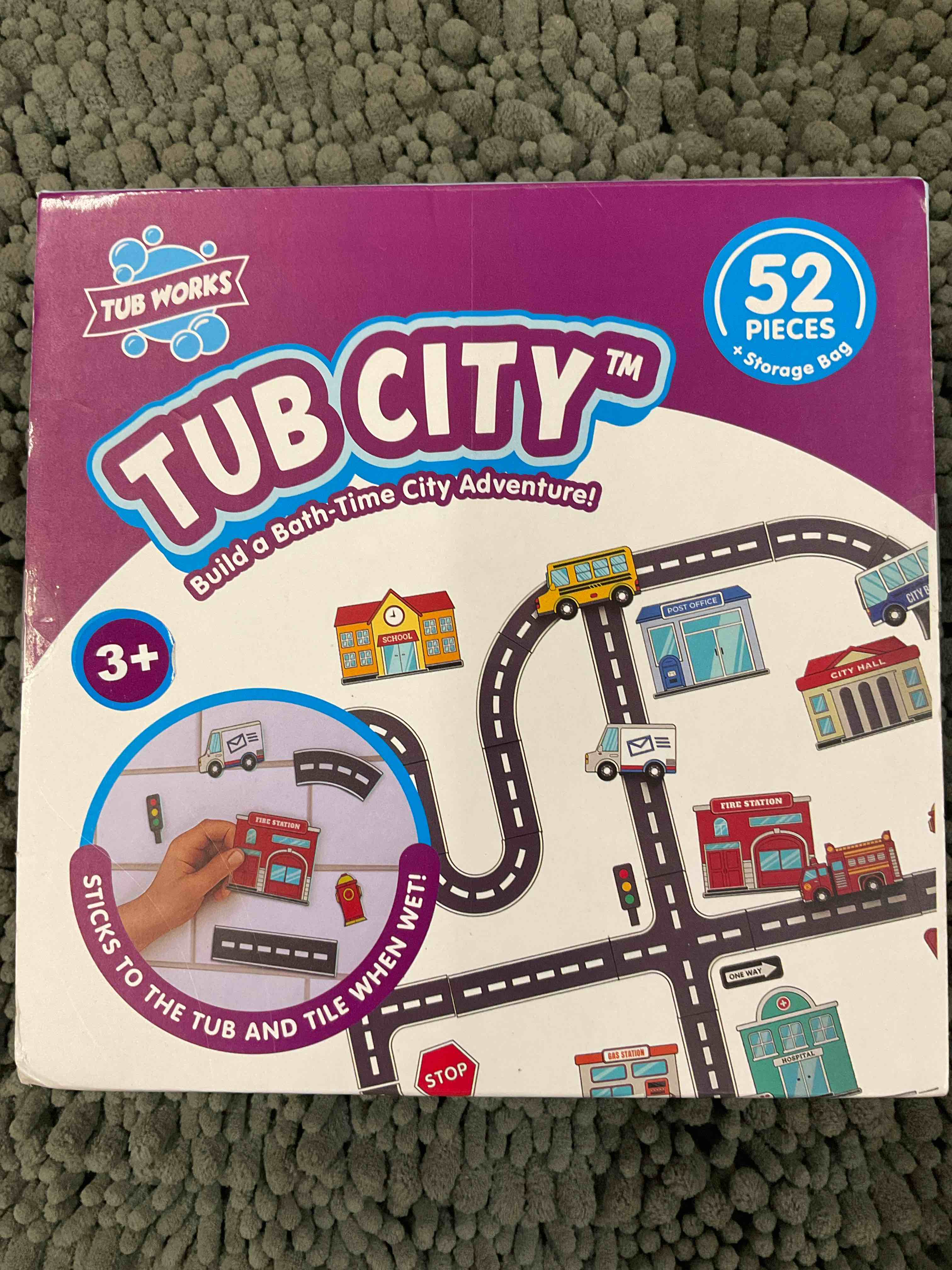 Tub City Build A Bath Time Adventure 52 Pieces +Storage Bag 