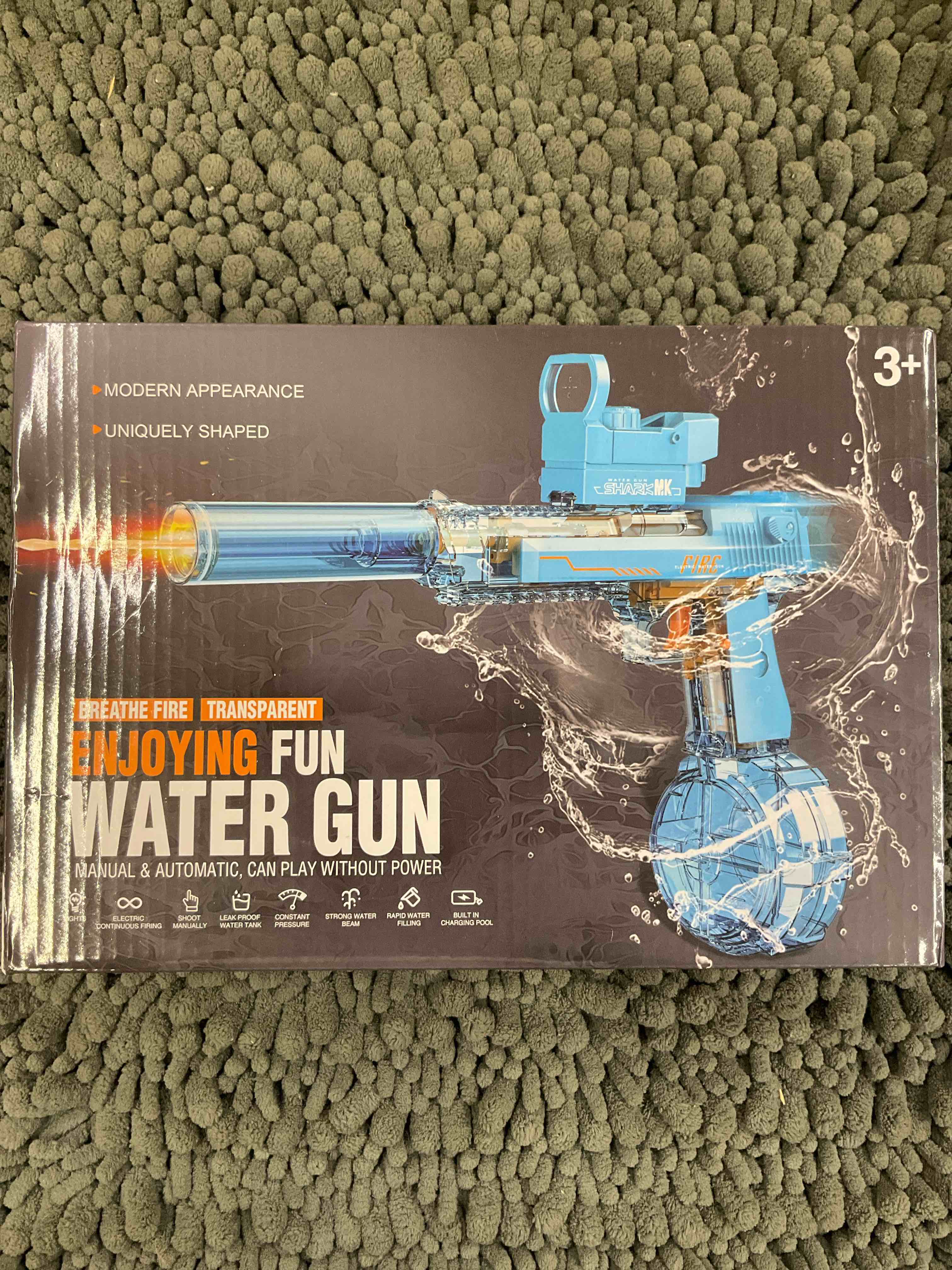 Manual & Automatic Water Gun Fire Flash Water Squirt Gun Toy for Kids 3+ Play Toys