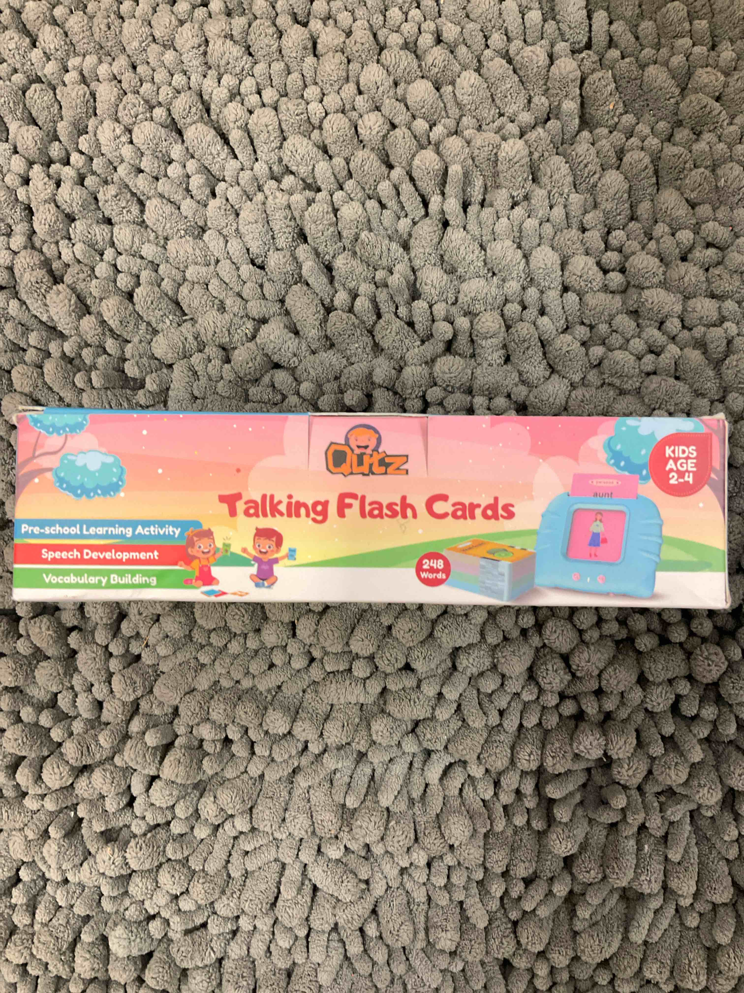 Qutz Talking Flash Cards For Kids Ages 3-4 Pre-School Learning Activity 