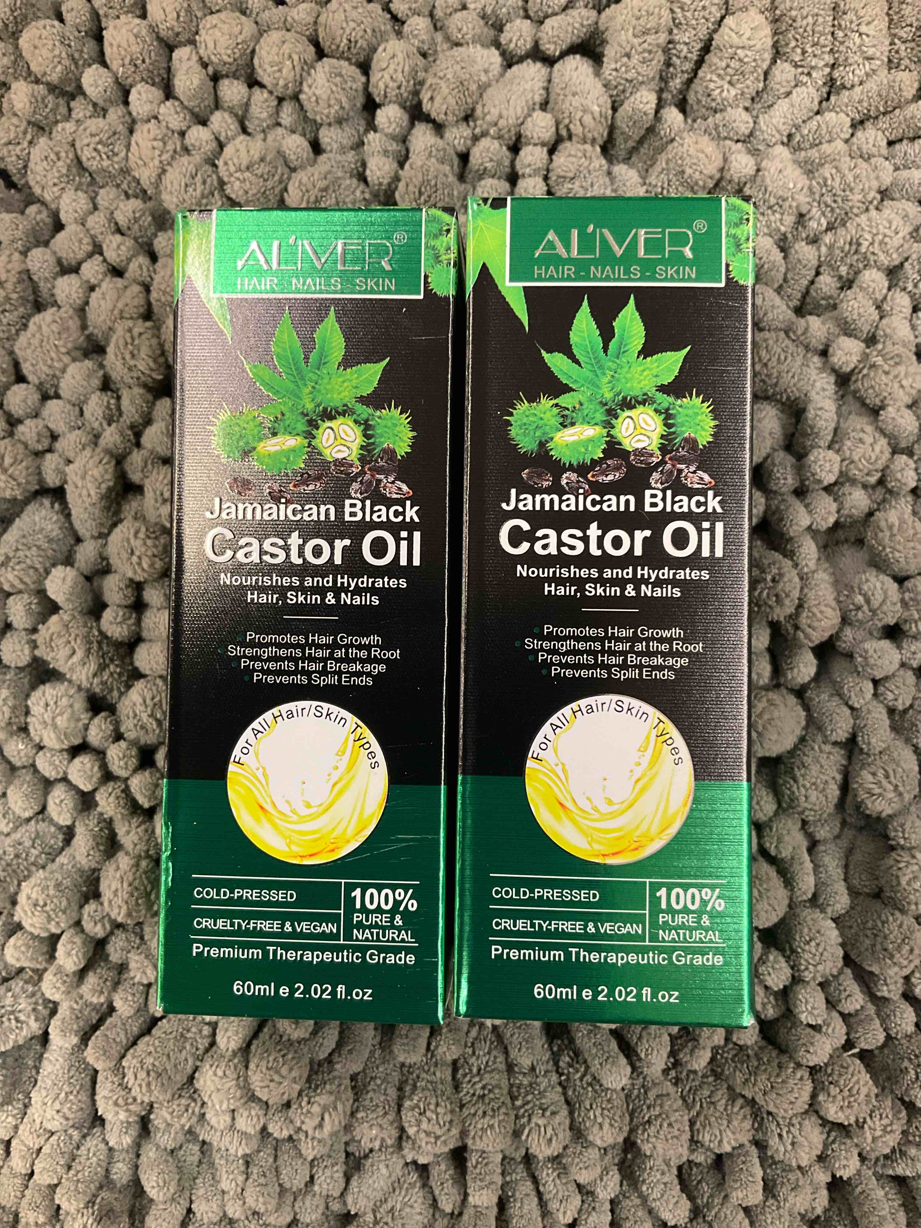 Bundle of 2 Jamaican Black Castor Oil - 100% Pure and Organic, Cold Pressed in Glass Bottles for Hair Growth, Eyebrow Nourishment, and Skin Hydration