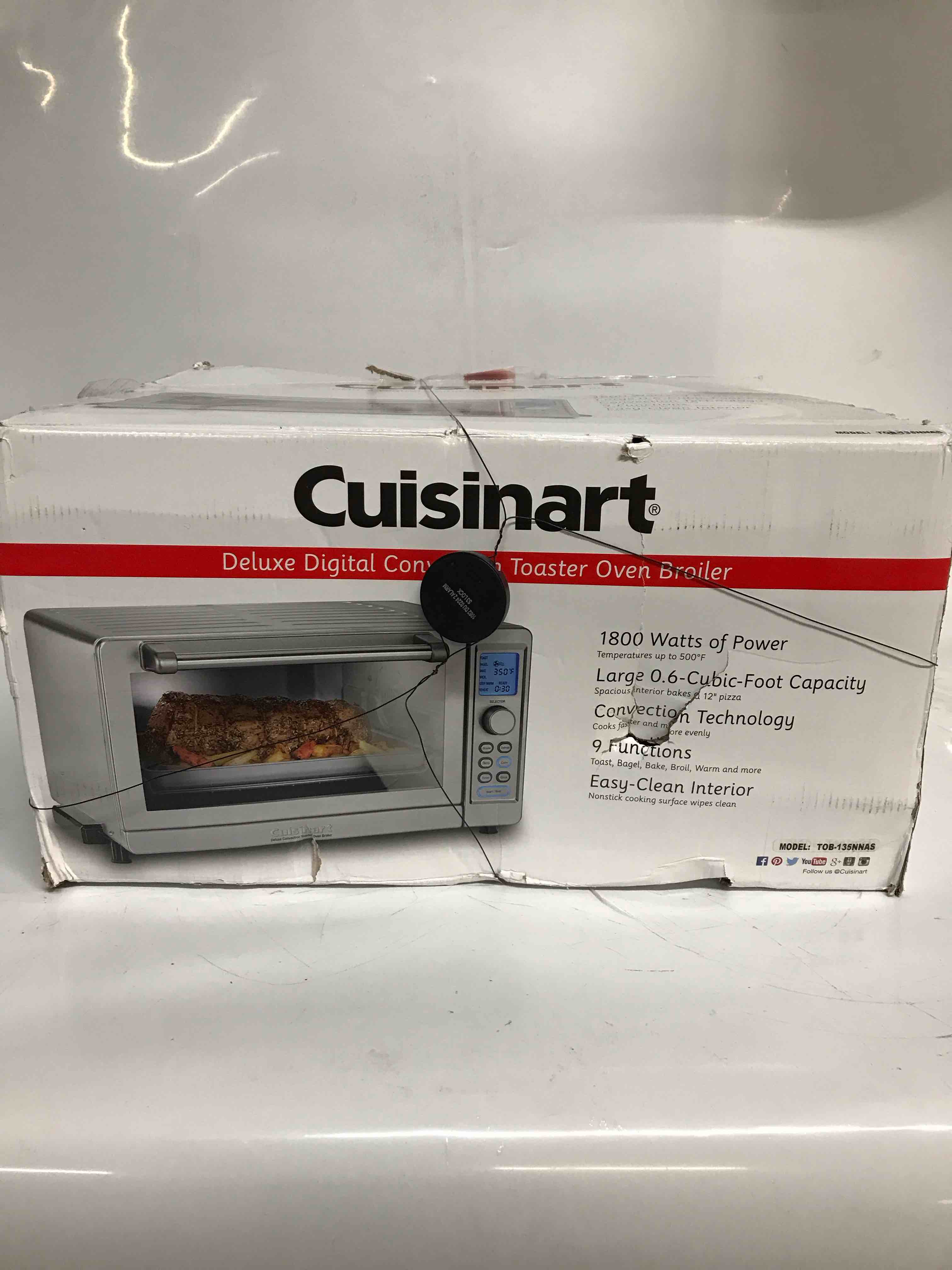 cuisinart tob-135n deluxe convection toaster oven broiler, brushed stainless, silver