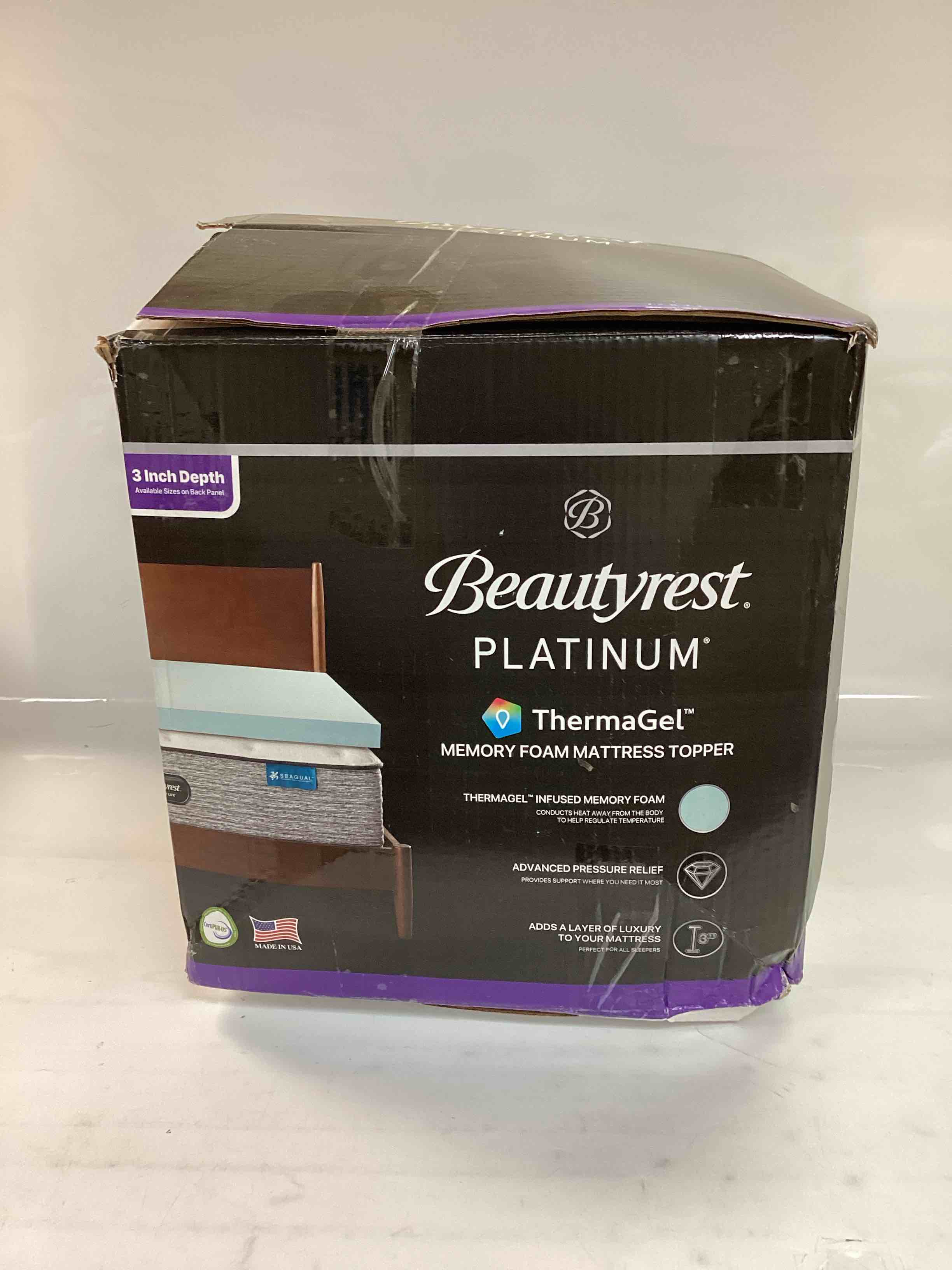 BeautyRest Platinum Cal King 3” Memory Foam Mattress Topper