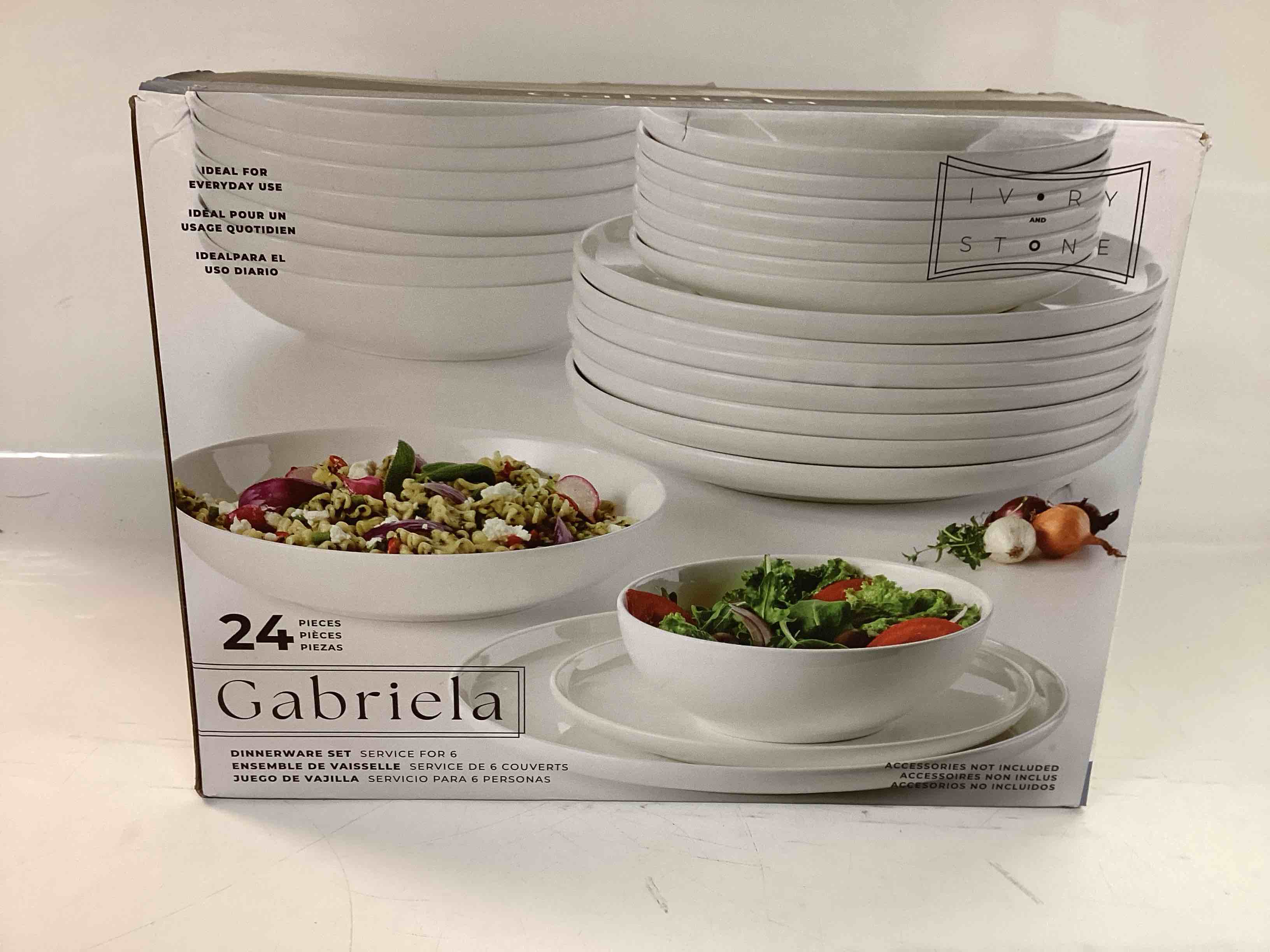 24 Piece Gabriela Dinnerware Set