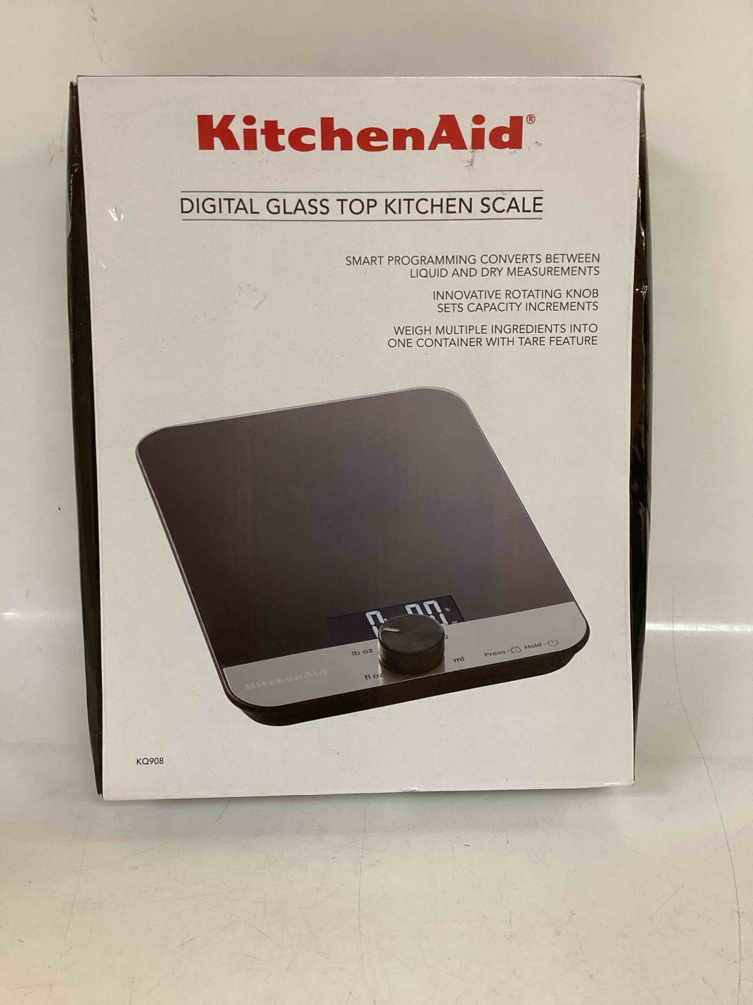 KitchenAid KQ908 Digital Glass Top Kitchen Scale