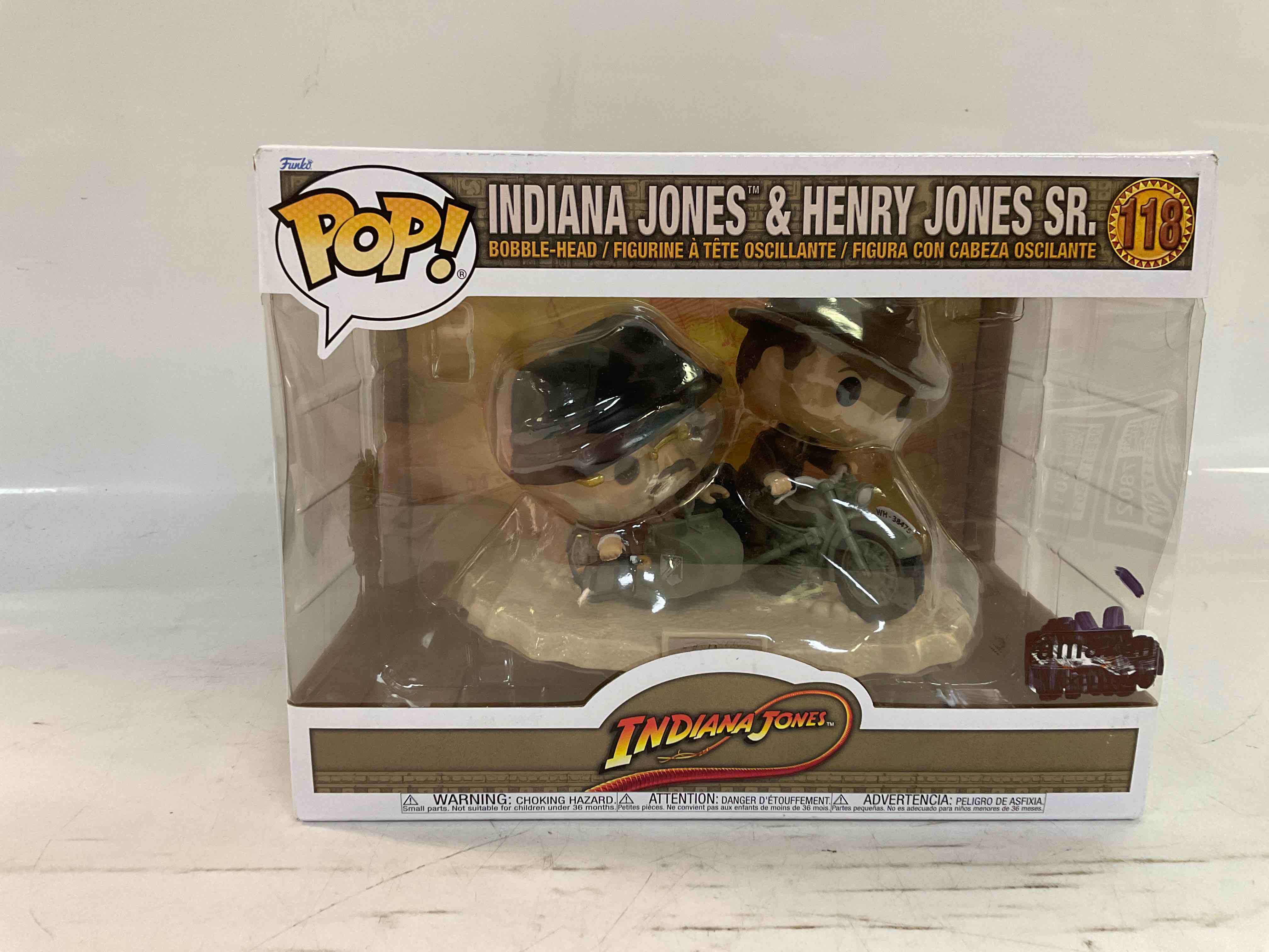 funko pop! ride super deluxe #118: indiana jones and the last crusade - indiana jones & henry jones sr