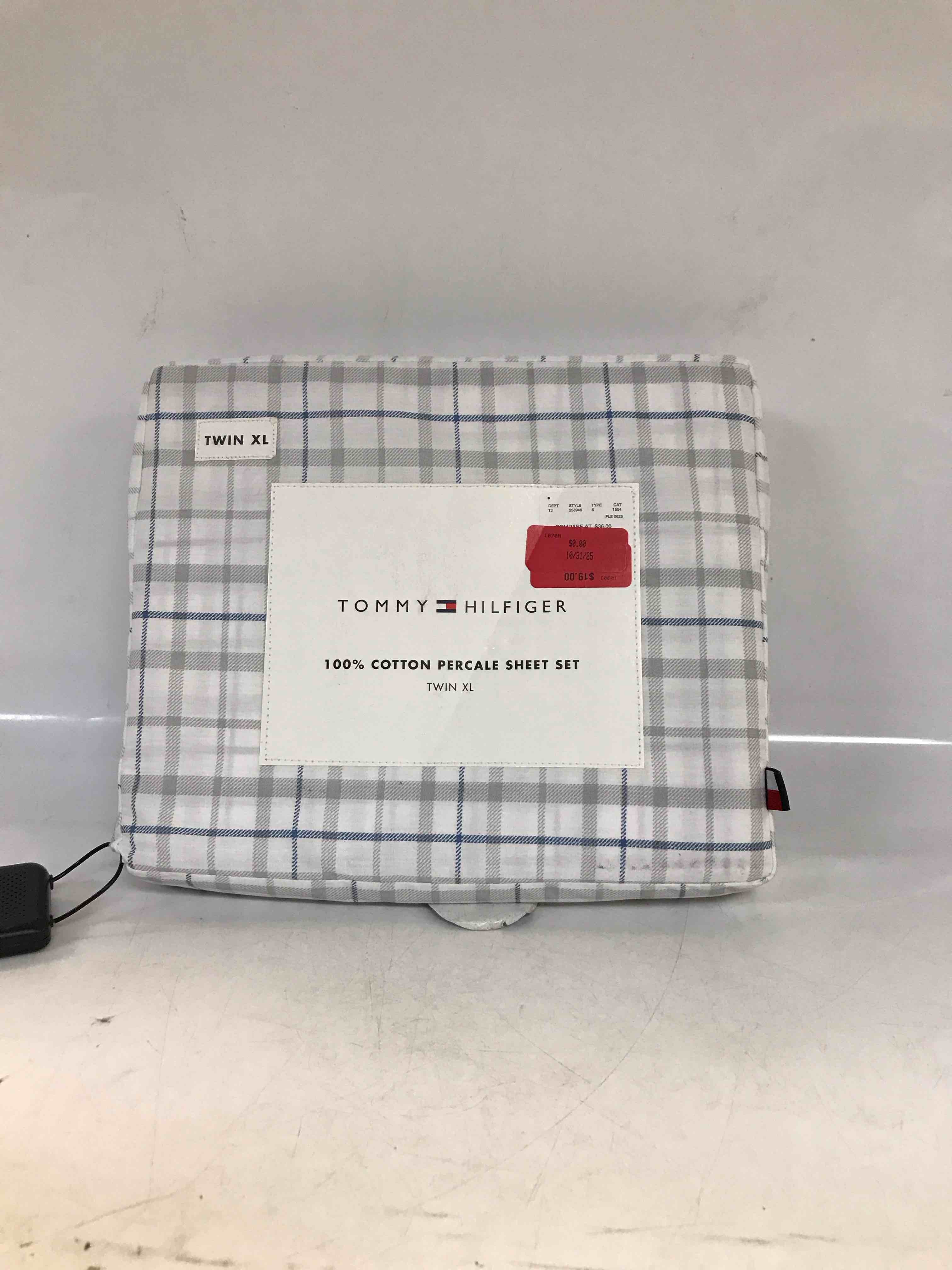 tommy hilfiger 100% cotton percale sheet set