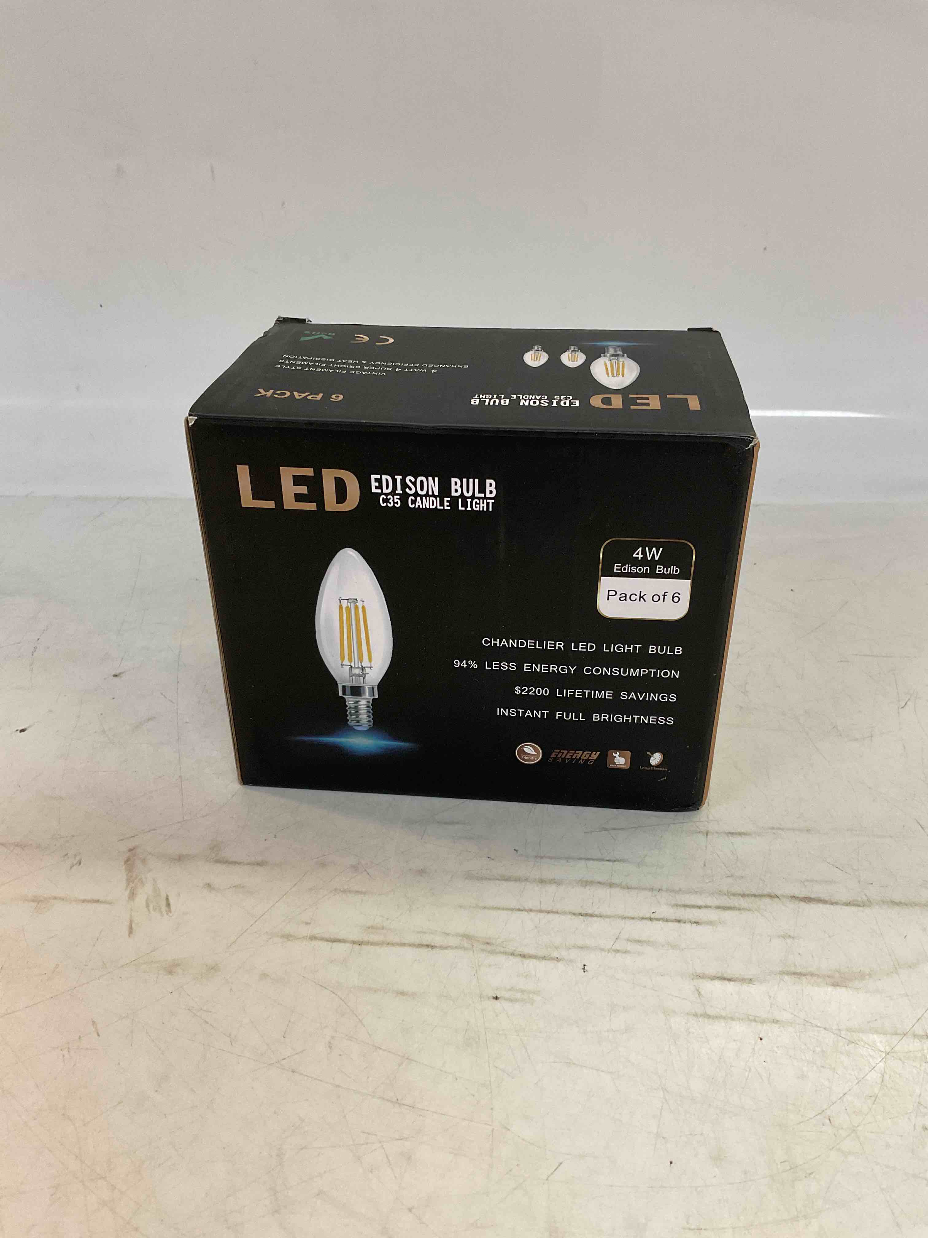 LED C35 Vintage Bulbs 6 Pack