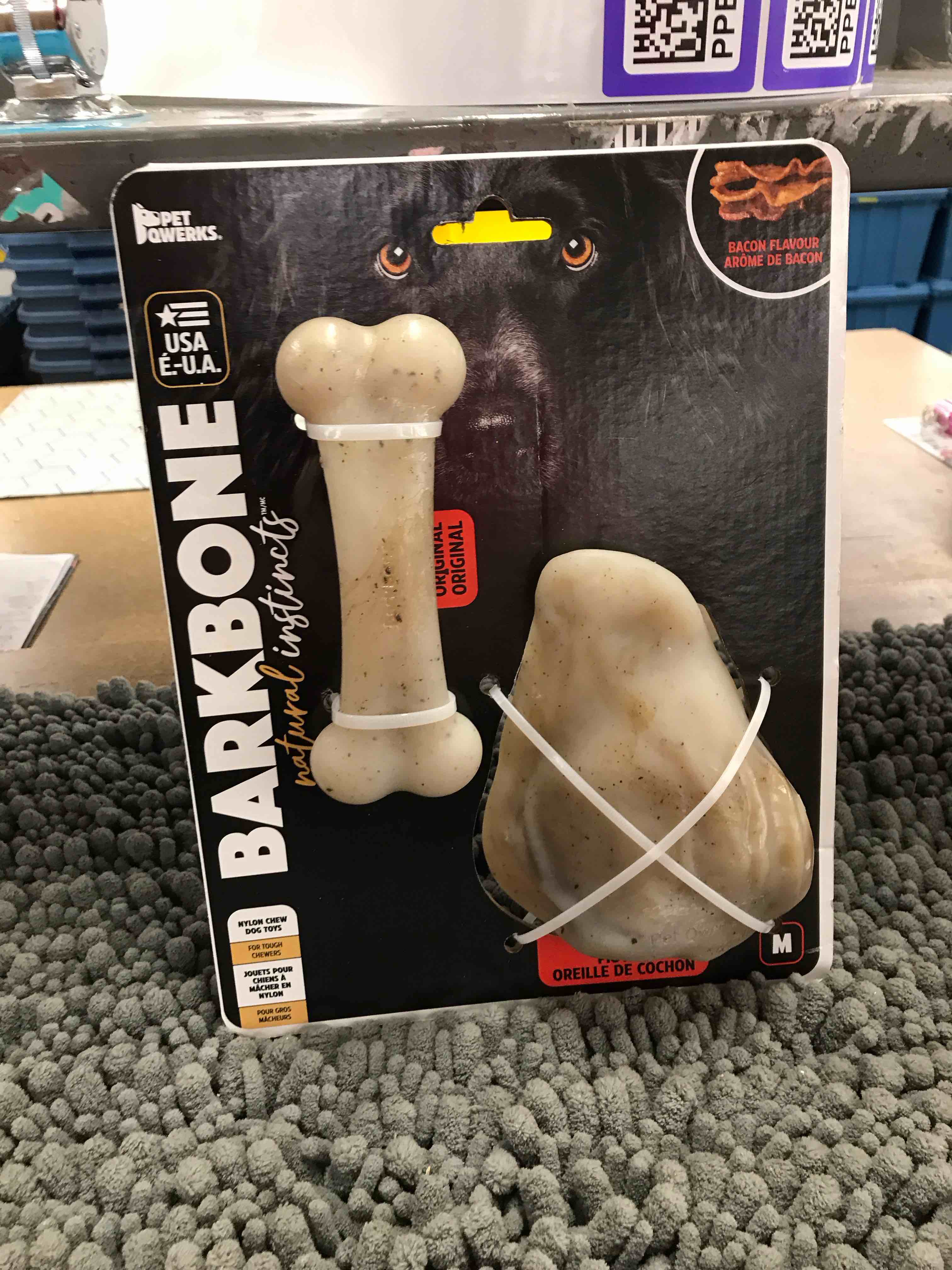 bacon flavored bark bone