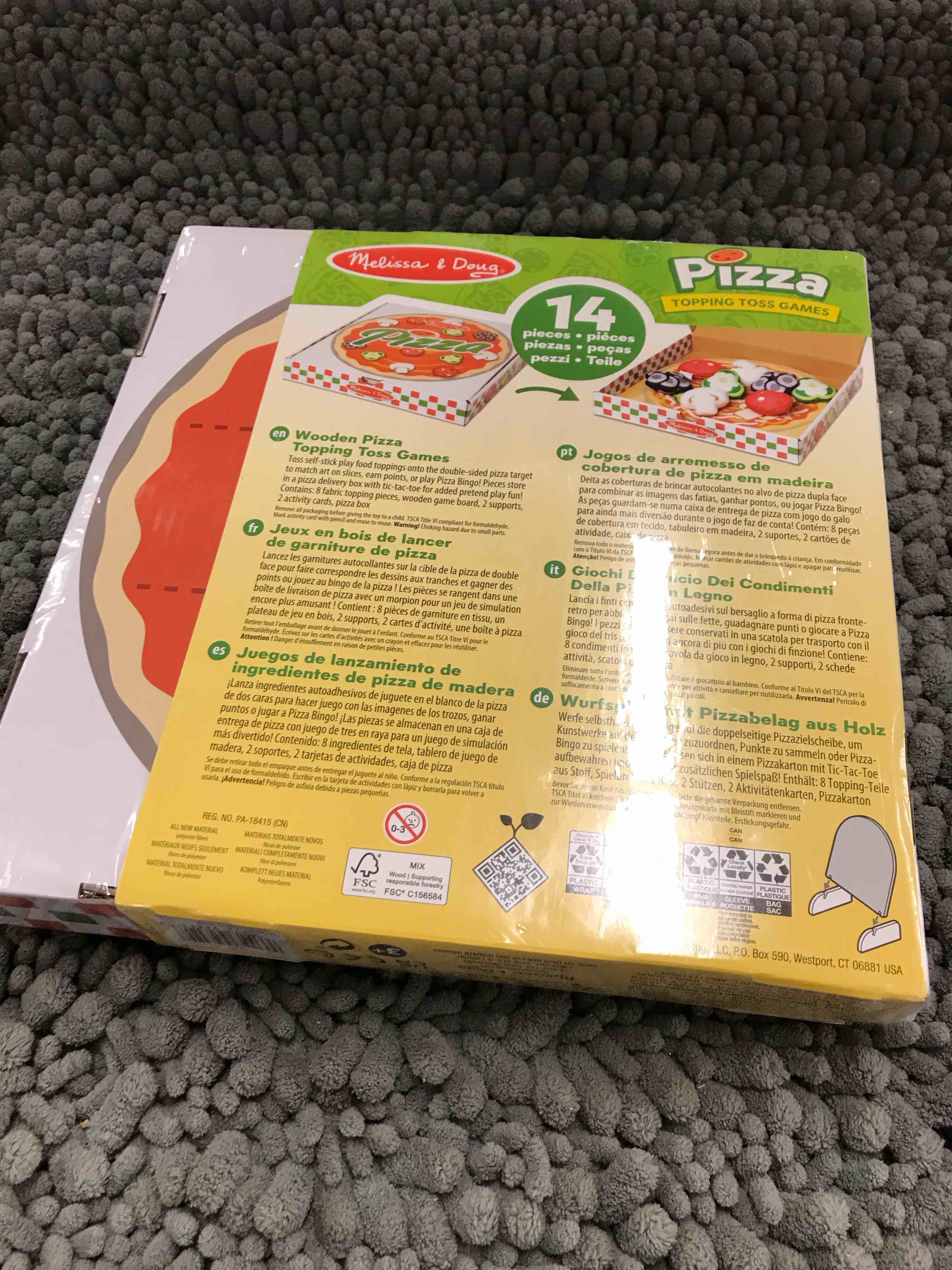 Condition photo showing New/Like New for pizza topping toss game