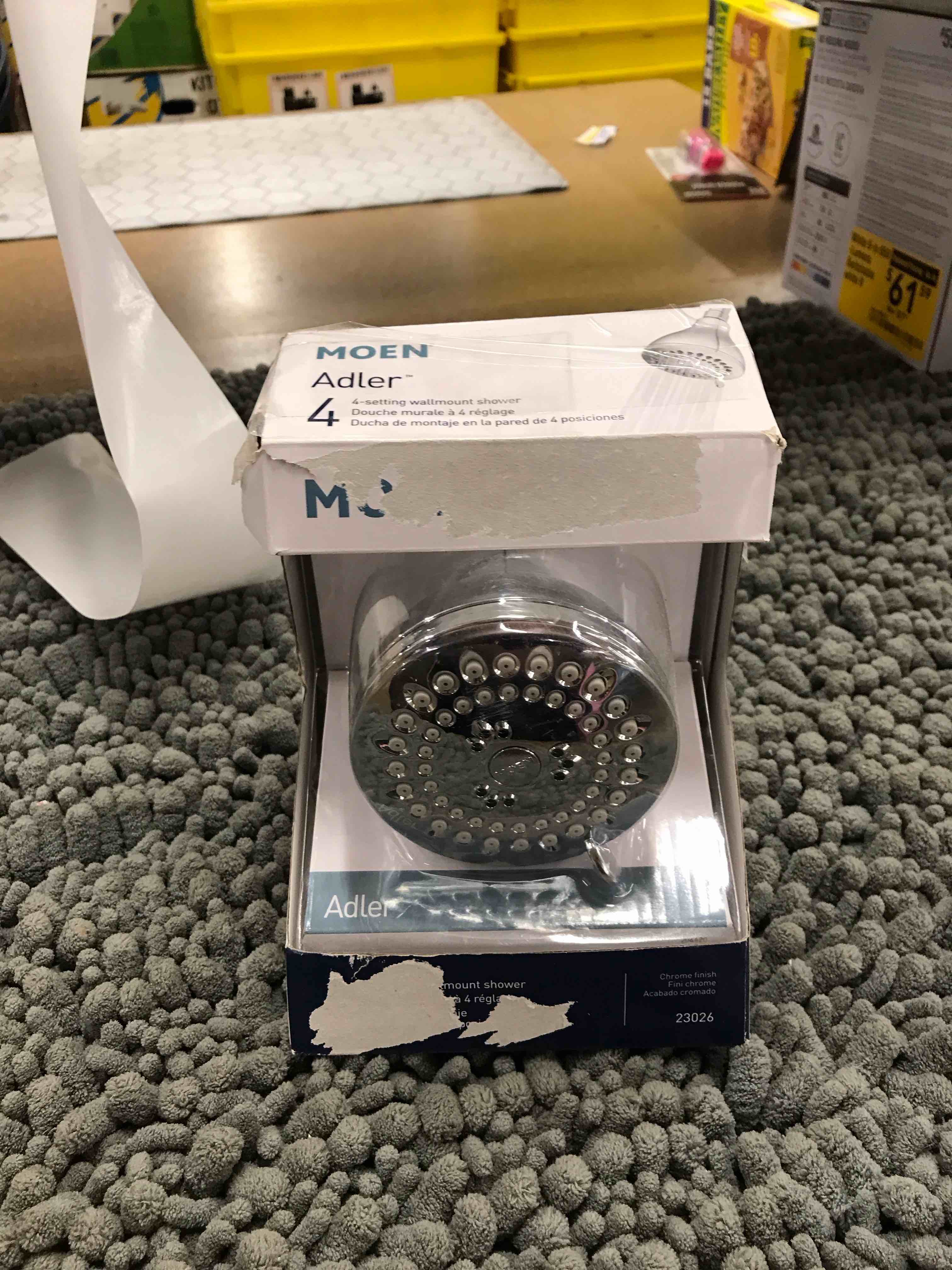 Condition photo showing Good Condition for moen adler chrome 3.5-inch 4-function showerhead with various high-pressure options, pressure boosting shower head, 23026