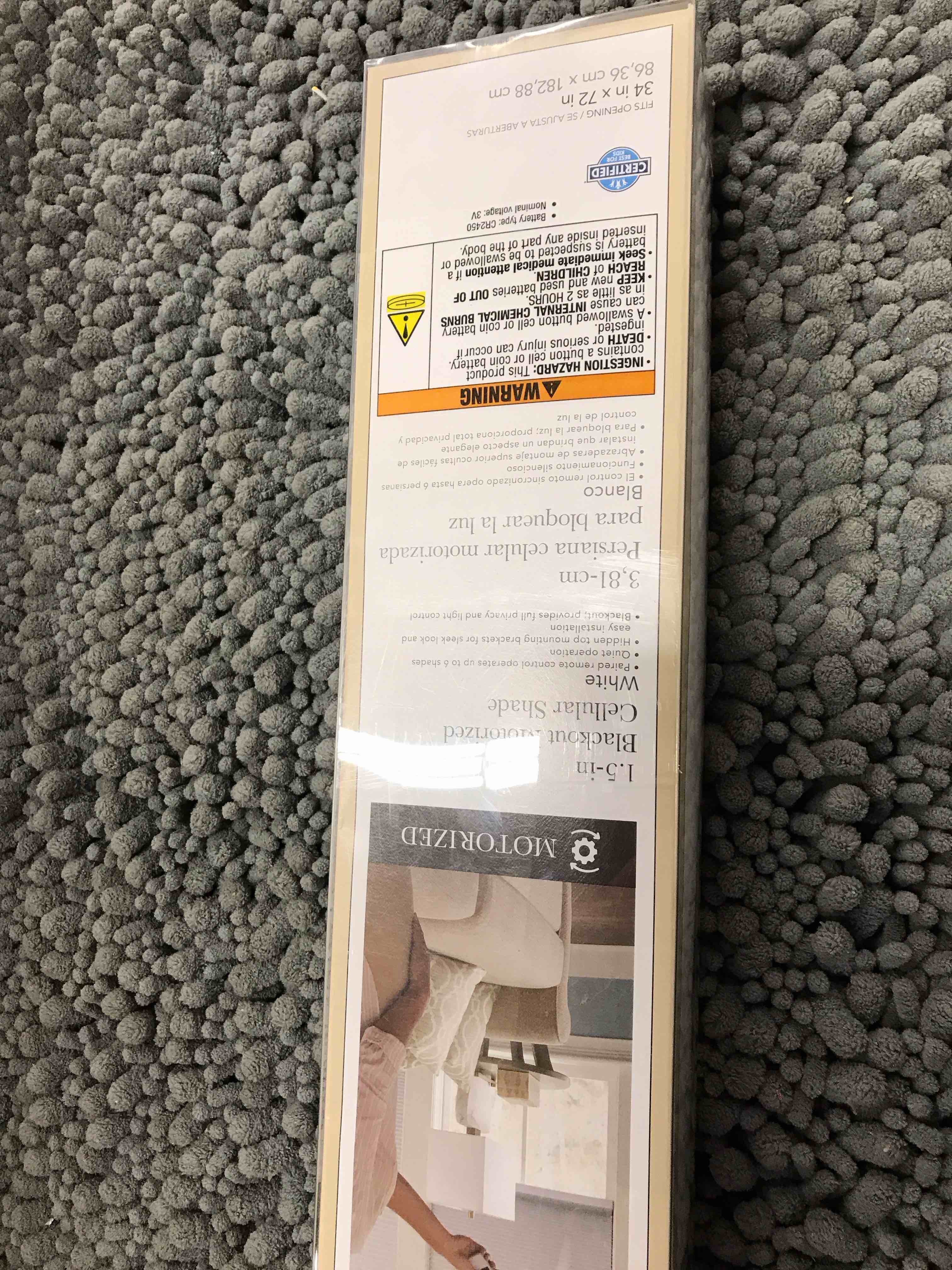 34 in x 72 in blackout shades