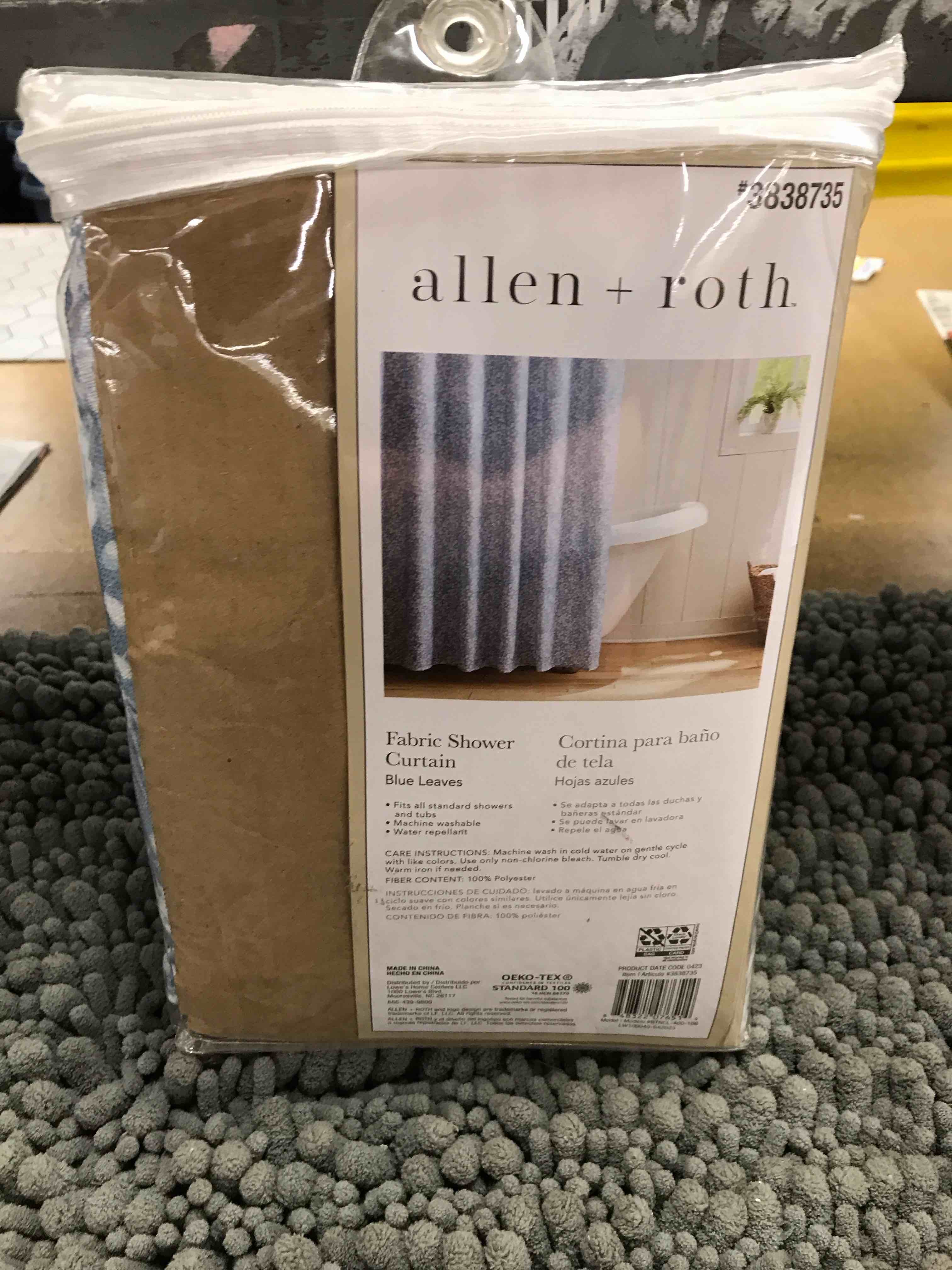 Condition photo showing New/Like New for fabric shower curtain