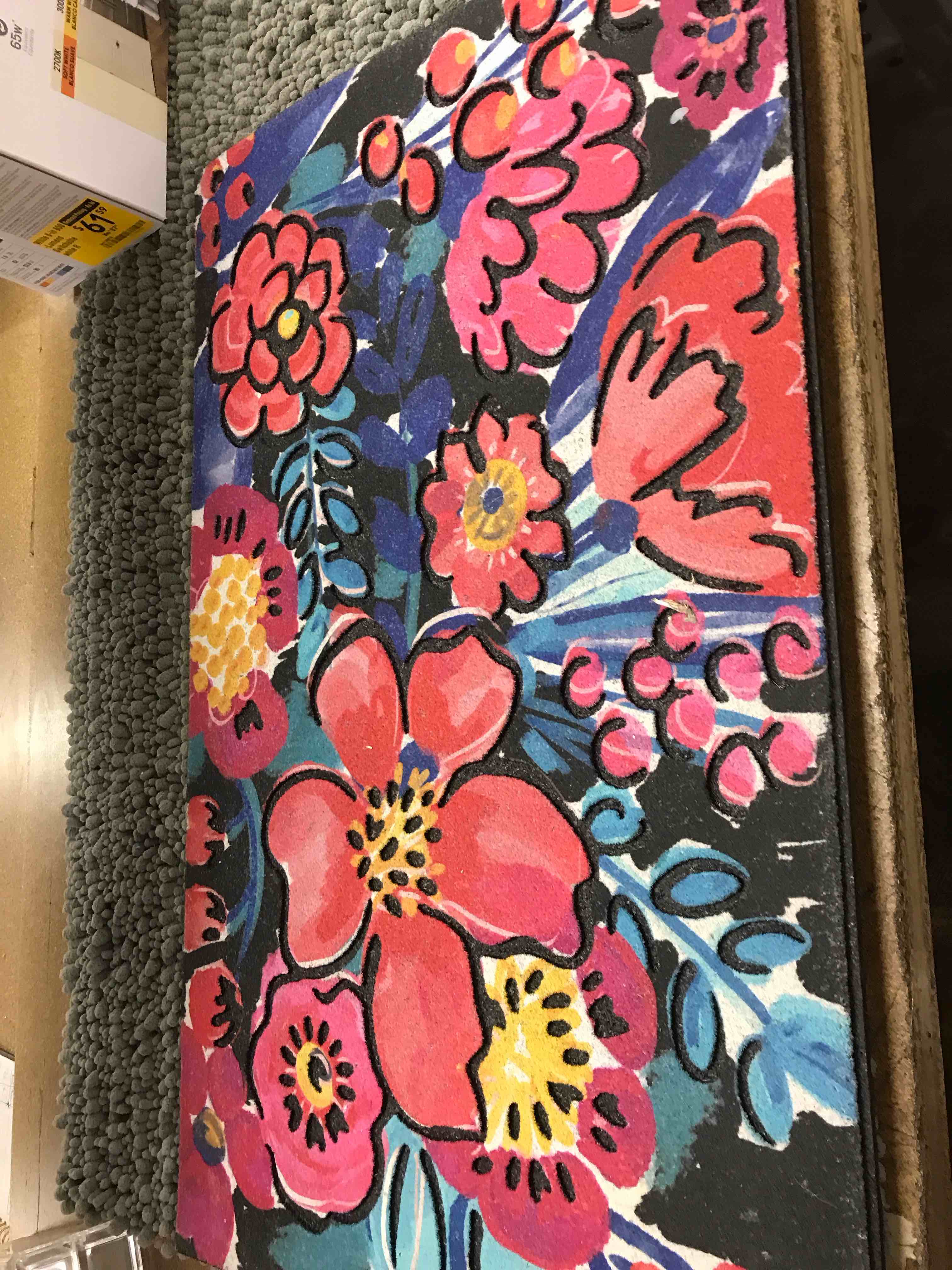 flower design mat