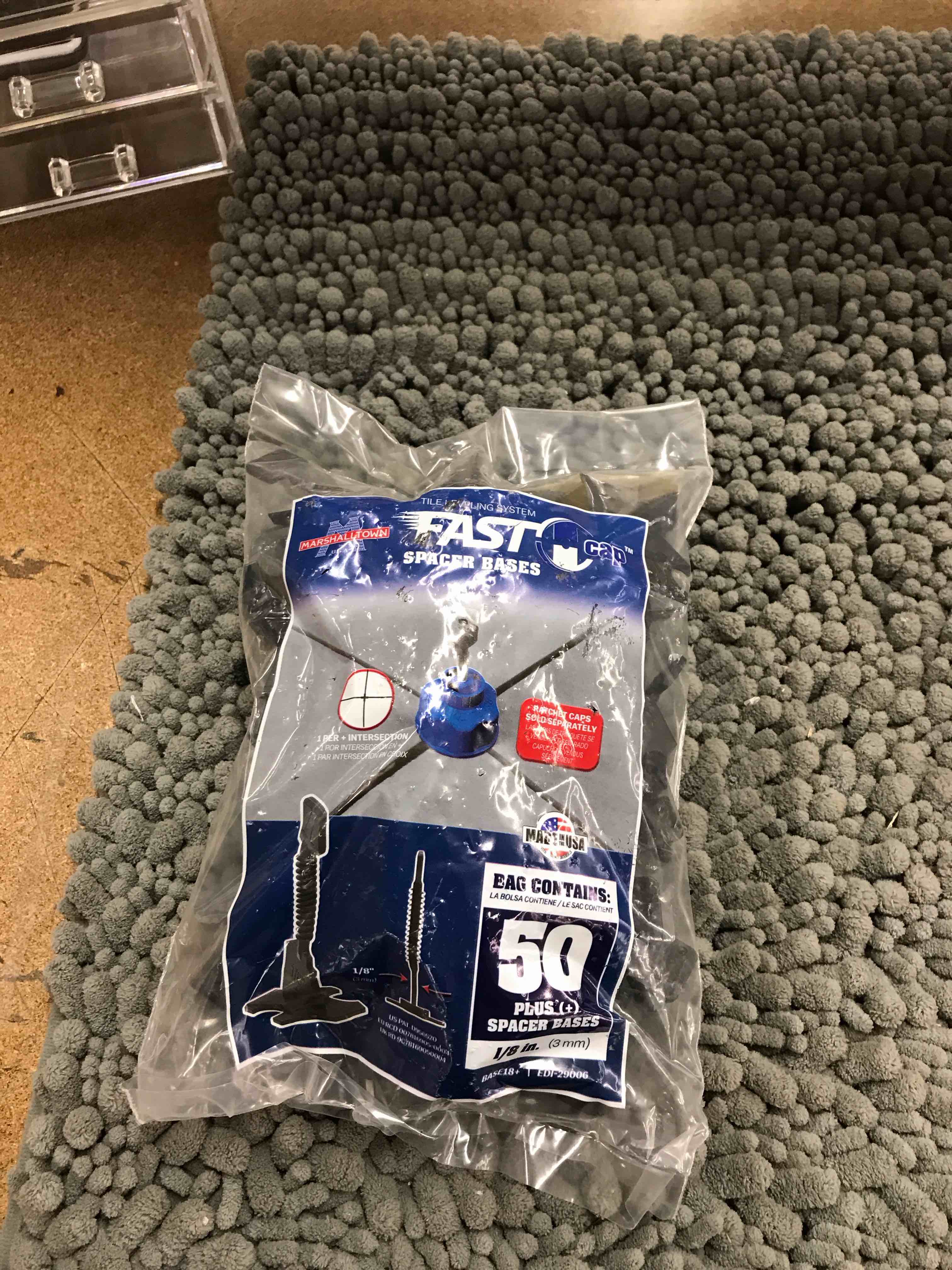 bag of 50 1/8 in spacer bases