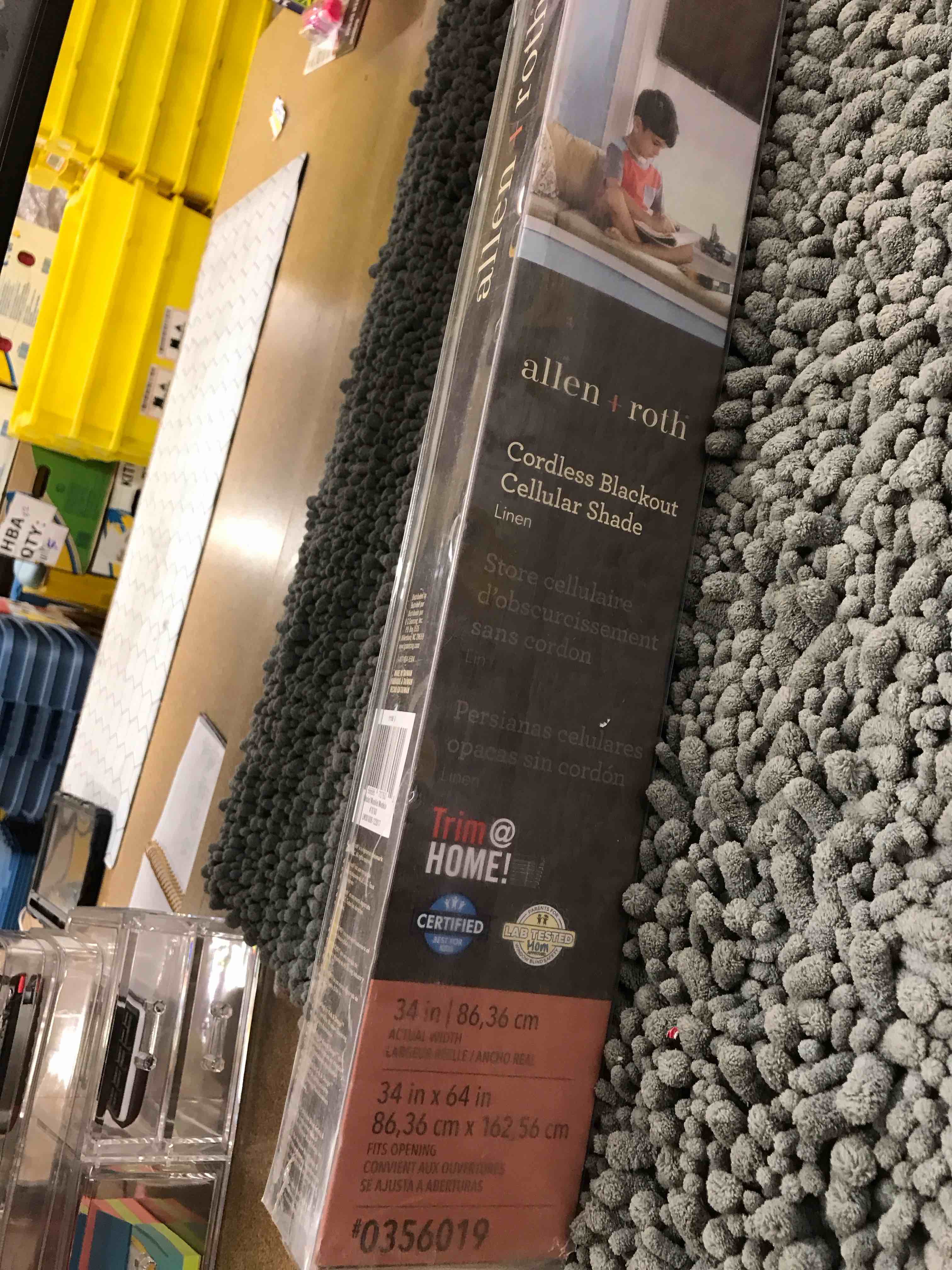 34 in x 64 in cordless blackout shade