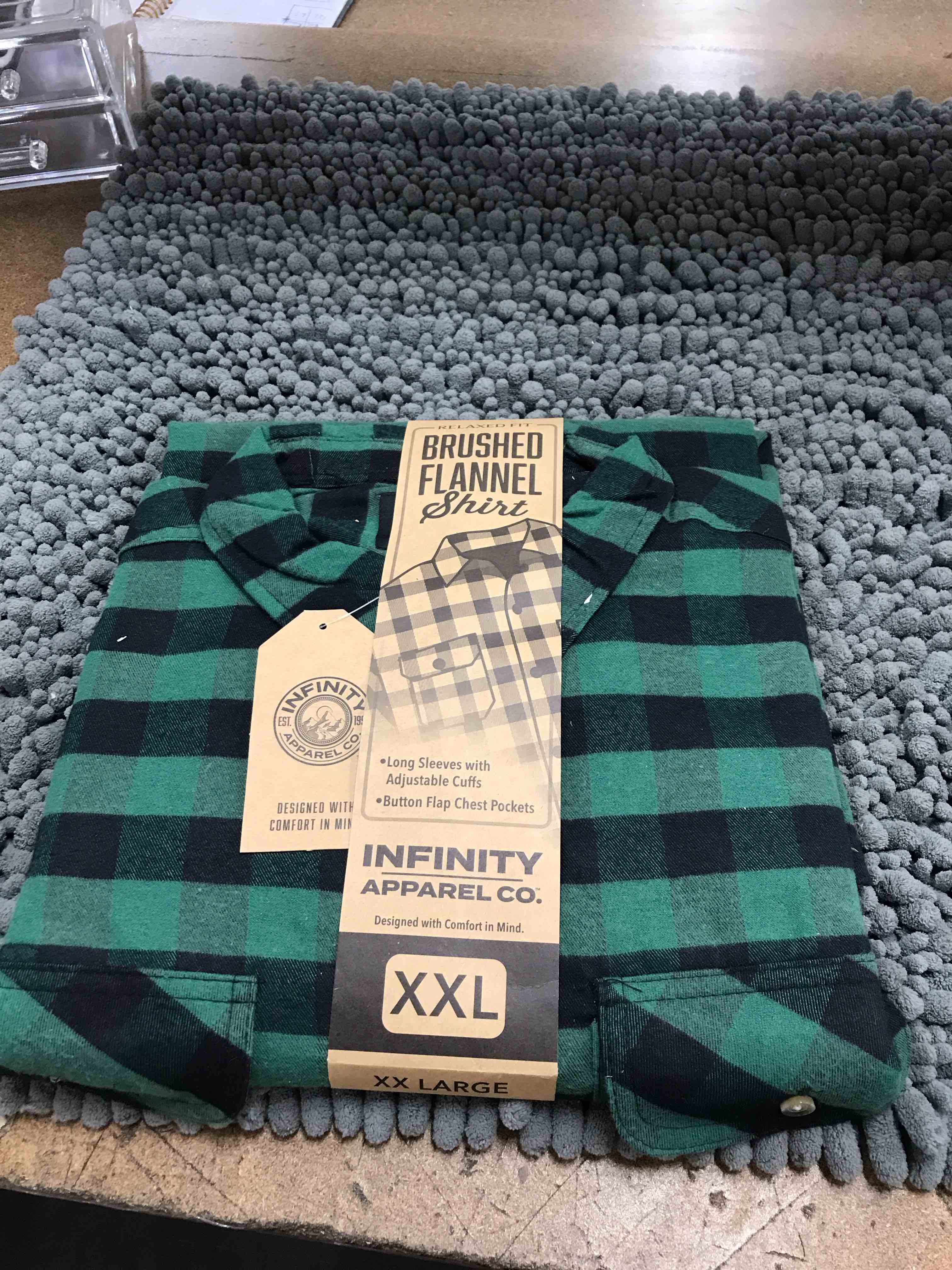 relaxed fit flannel shirt