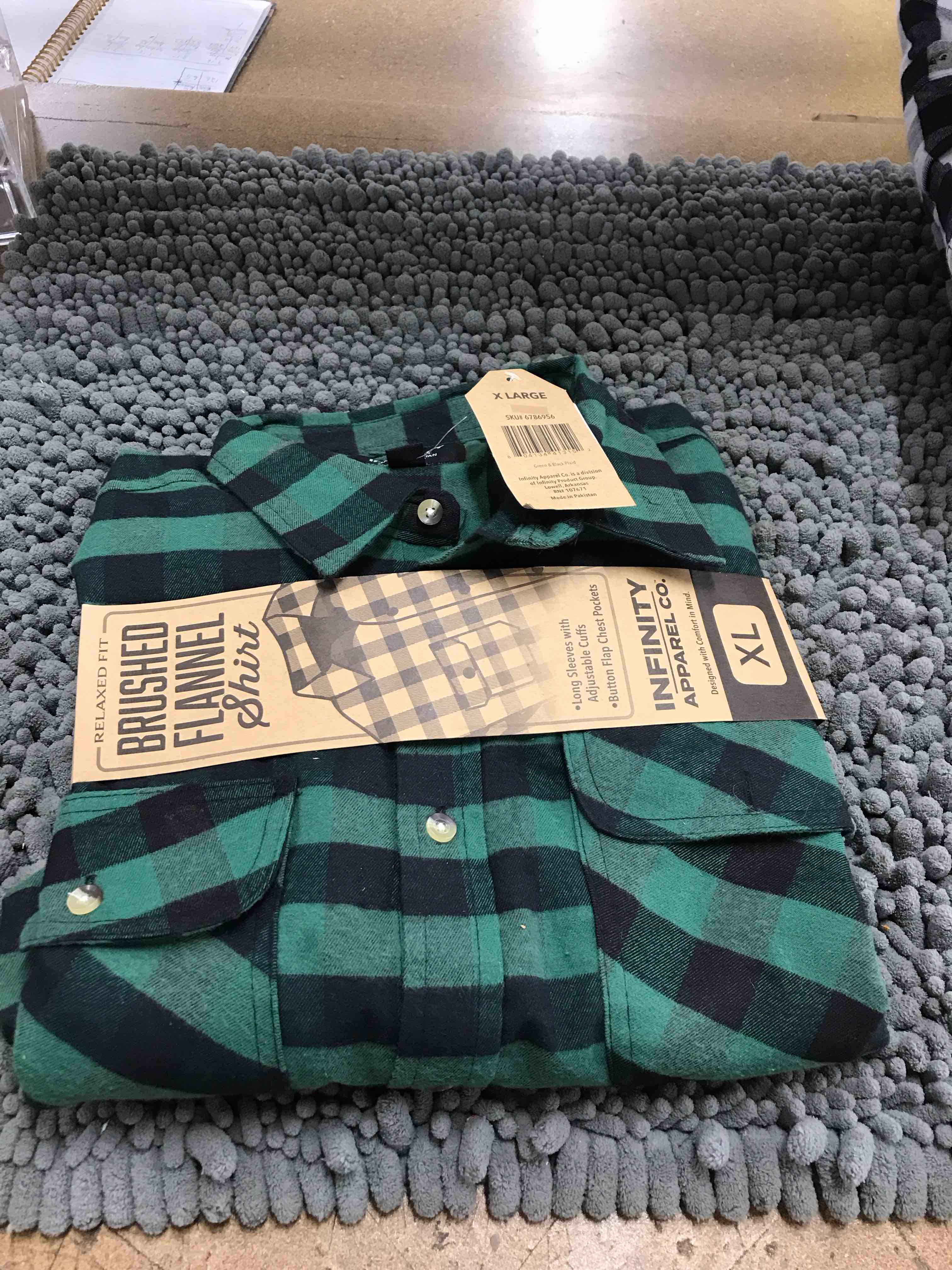 relaxed fit flannel shirt