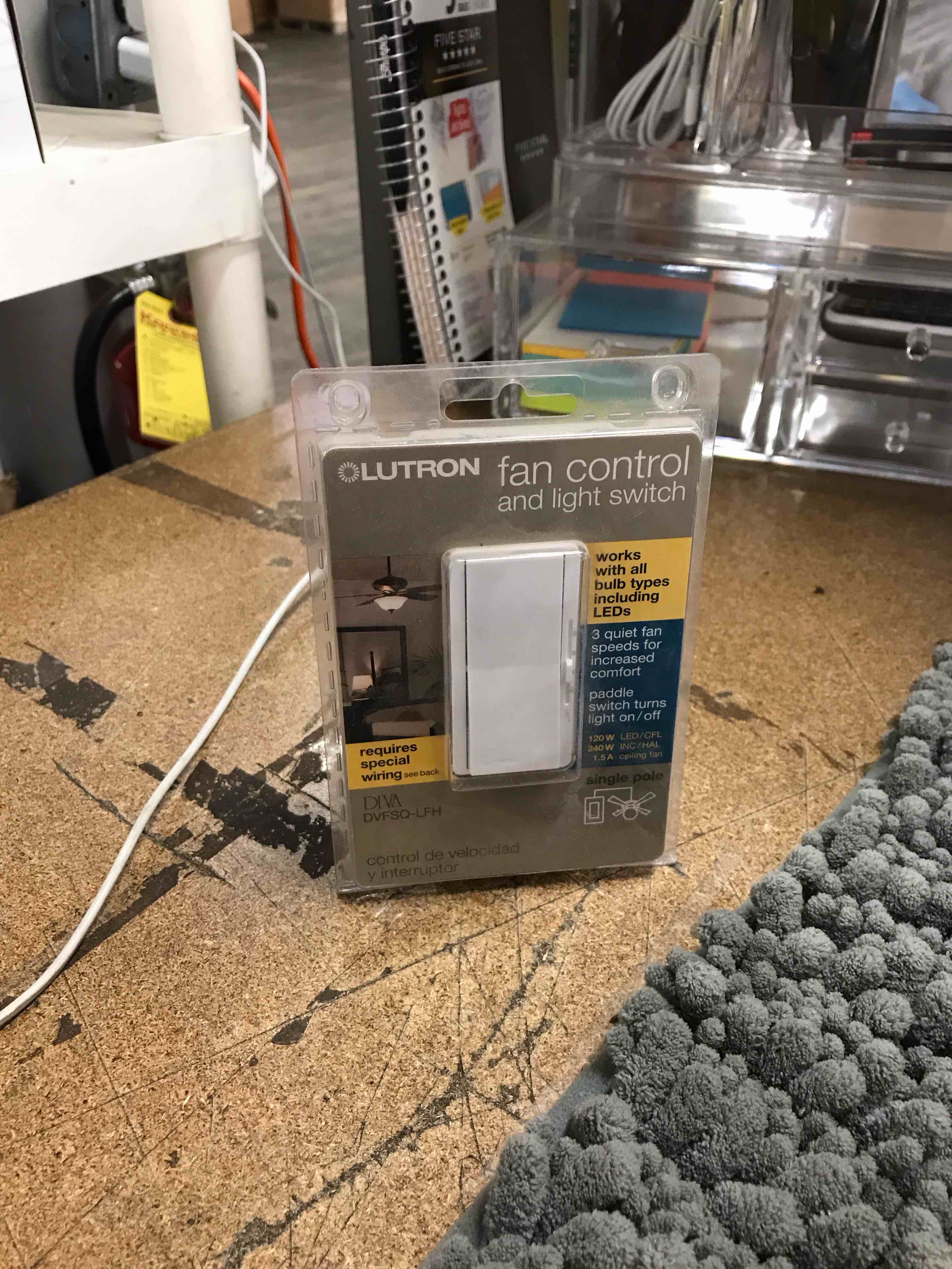 lutron fan control & light switch