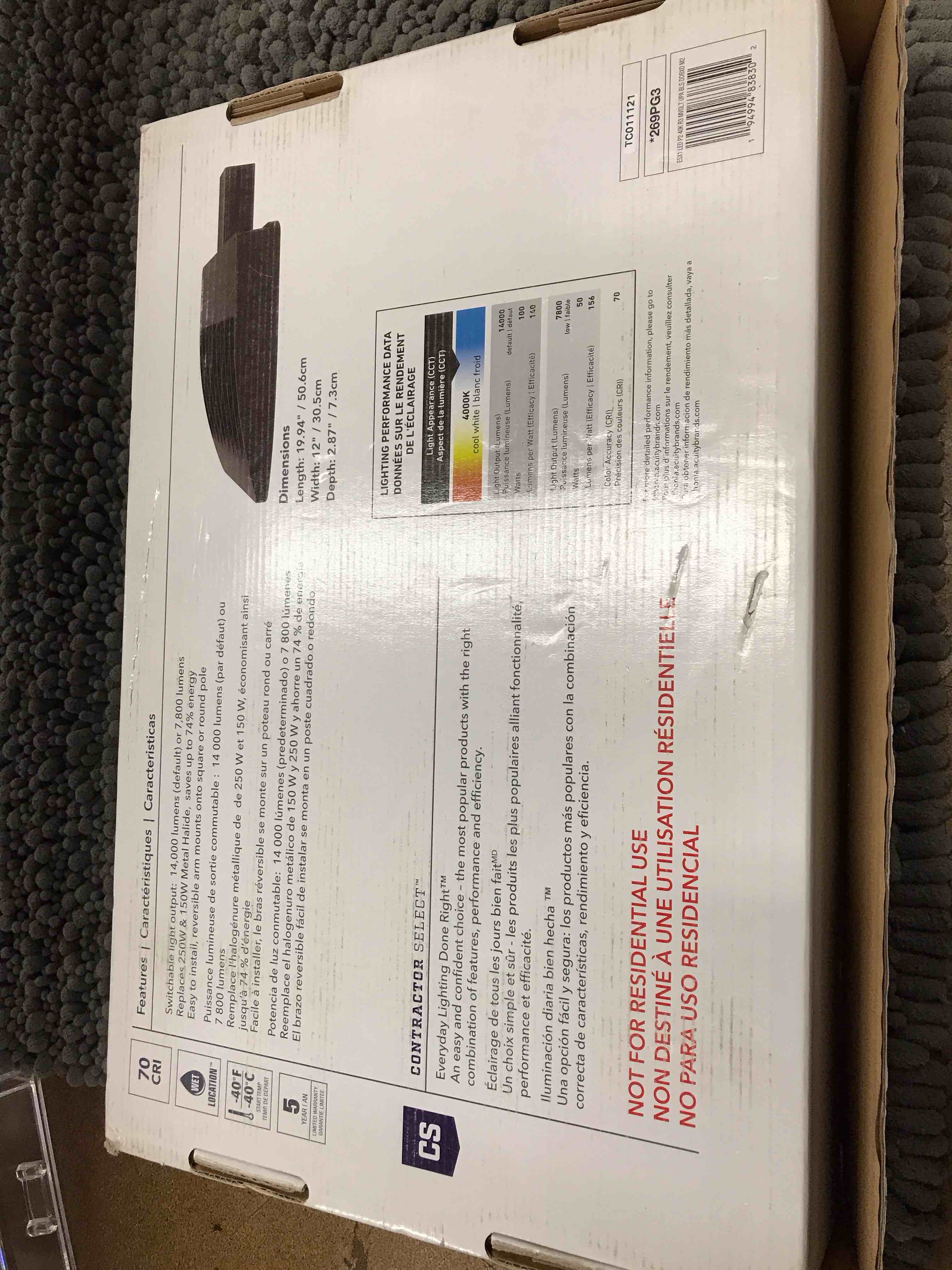 Condition photo showing New/Like New for contractor select led area light