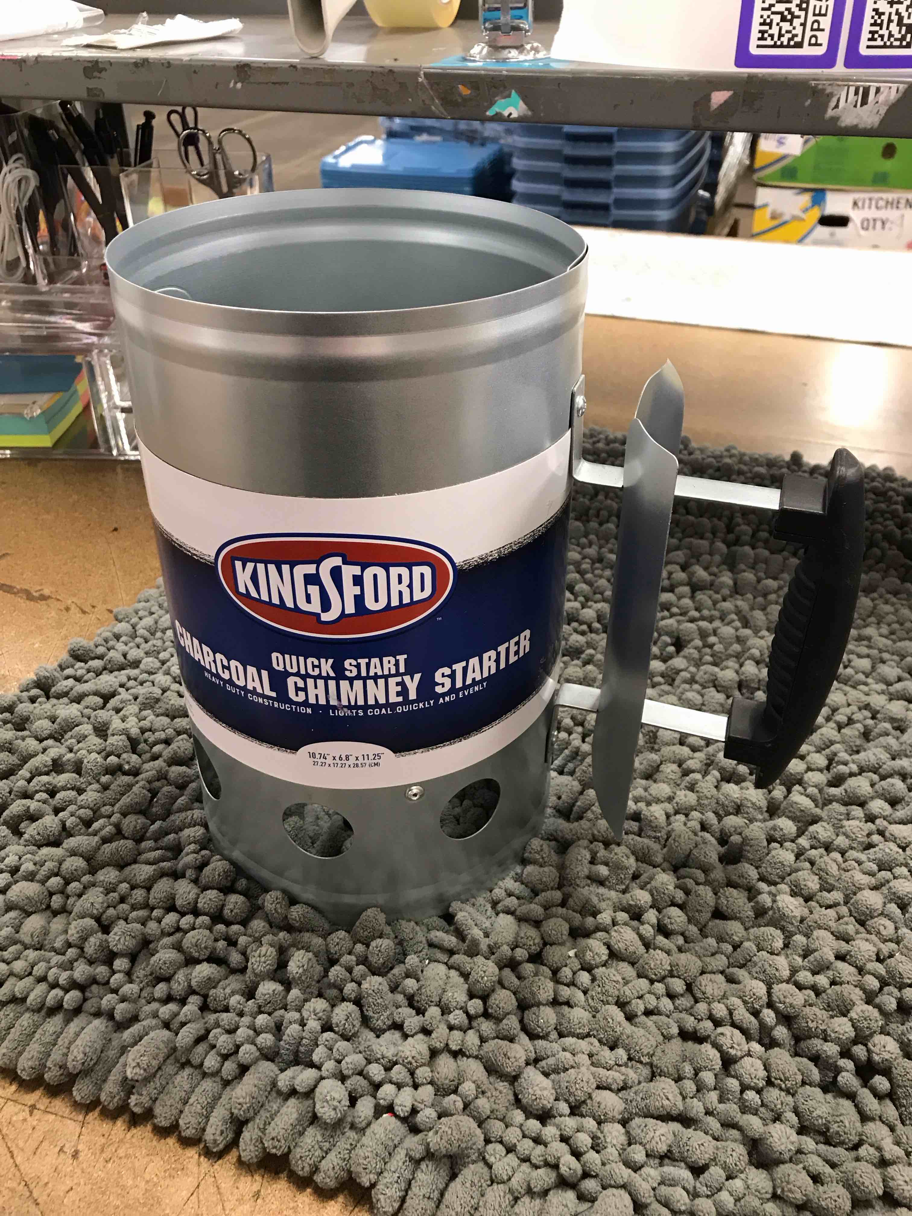 kingsford heavy duty deluxe charcoal chimney starter | bbq chimney starter for charcoal grill and barbecues, compact easy to use chimney starters and bbq grill tools, silver