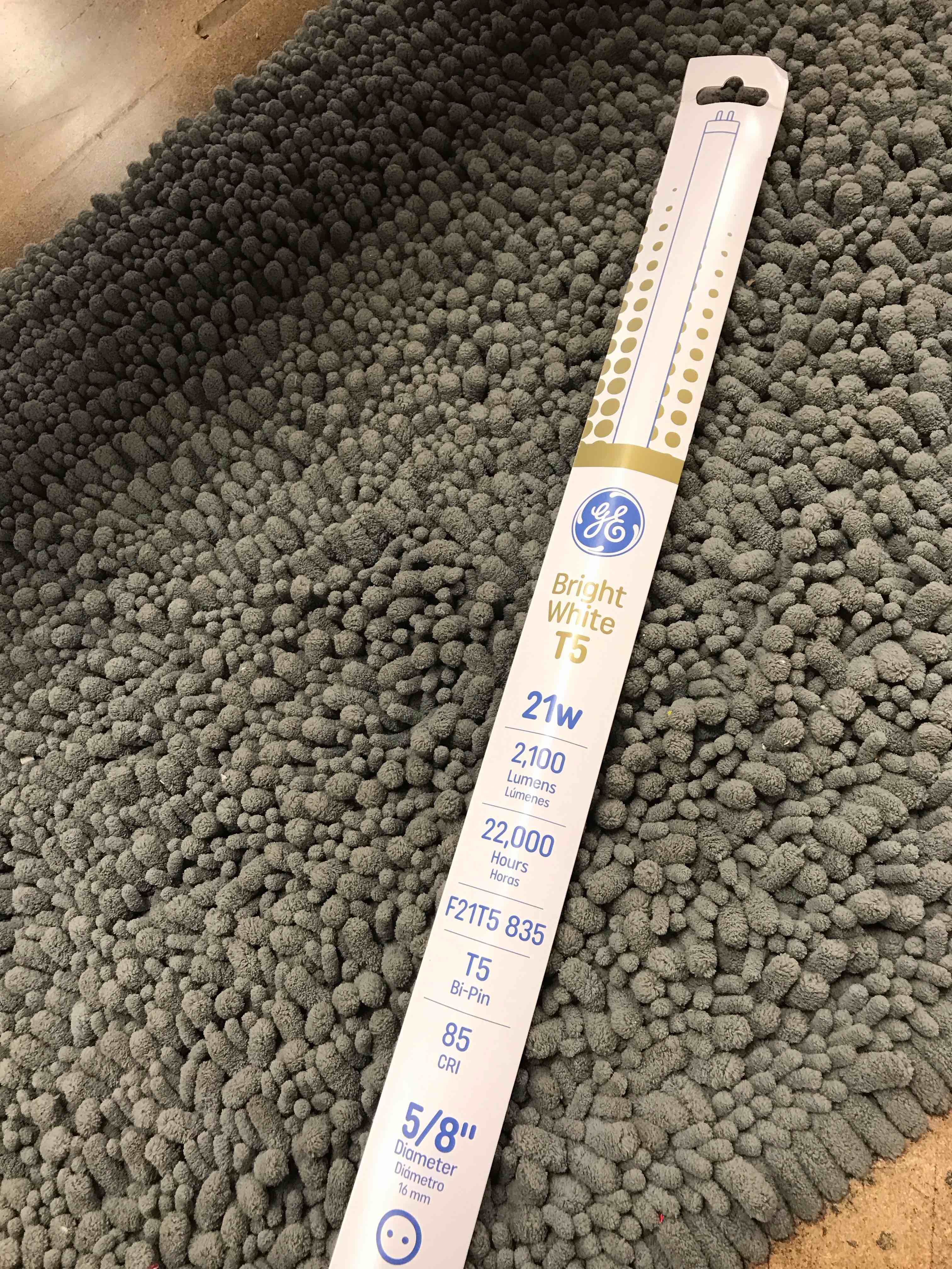 ge bright white t5 5/8 diameter bulb