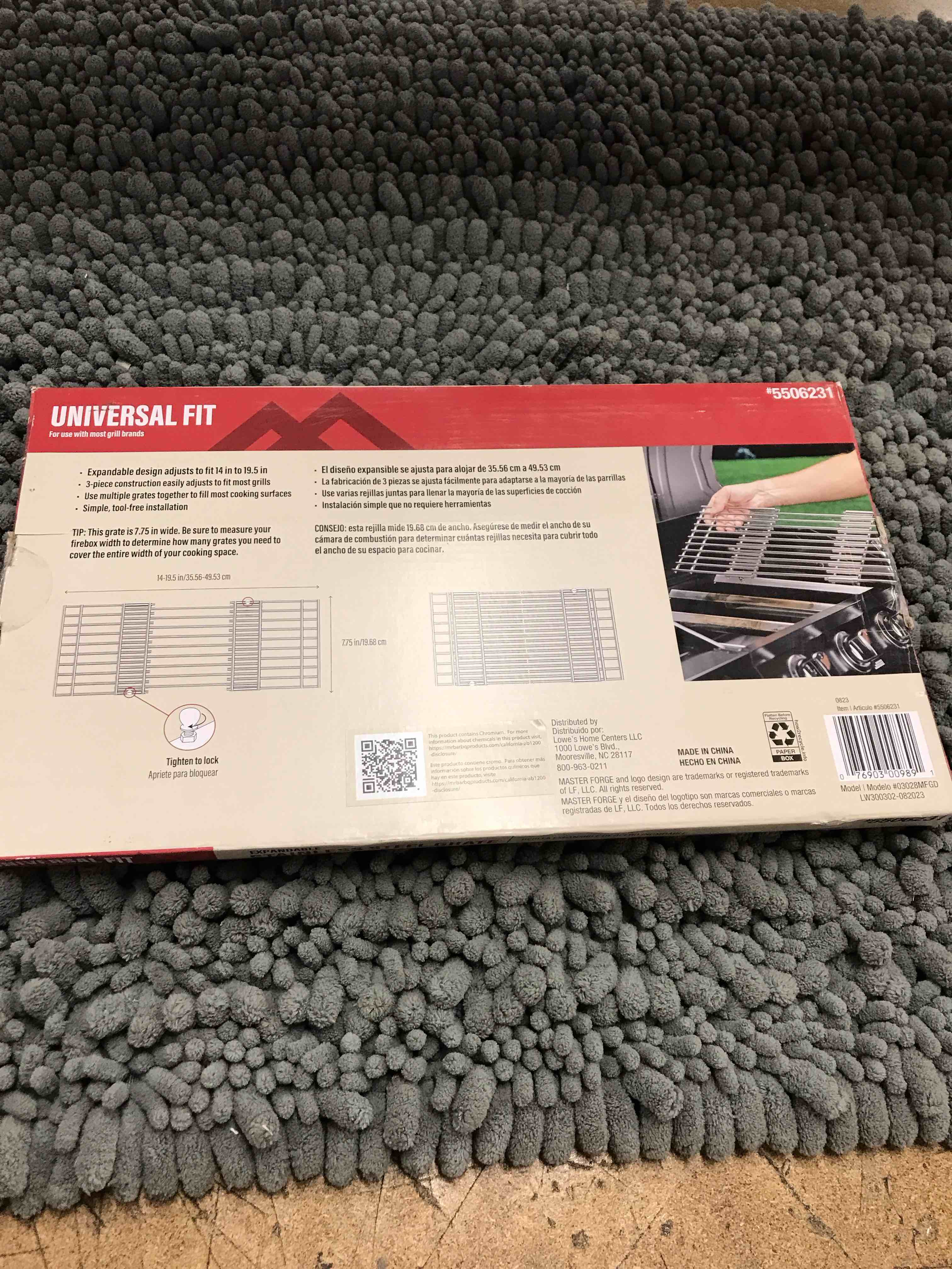 Condition photo showing New/Like New for expandable stainless steel grate