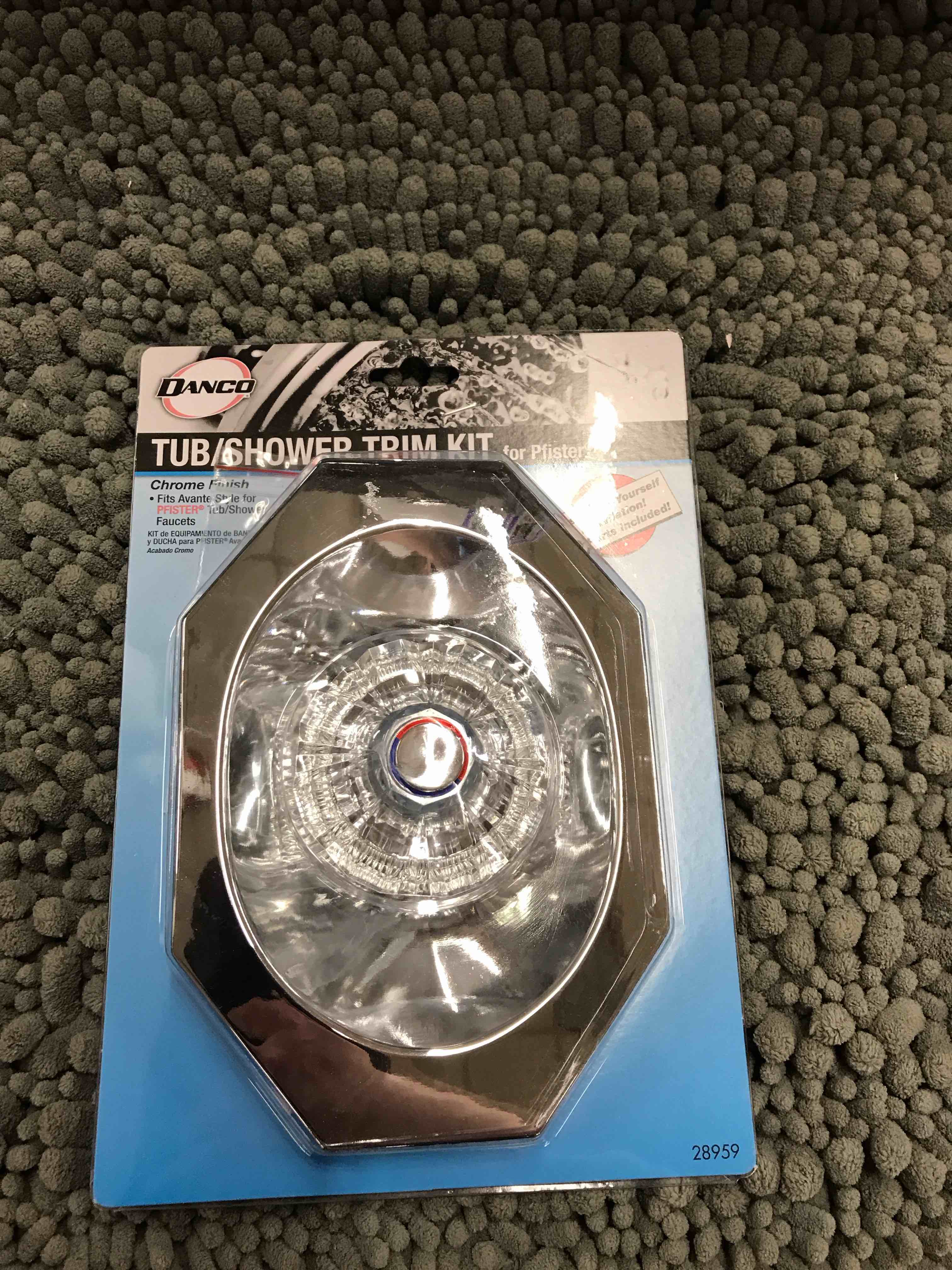 danco 28959a trim kit, for use with price pfister tub & shower faucets, stainless steel, chrome