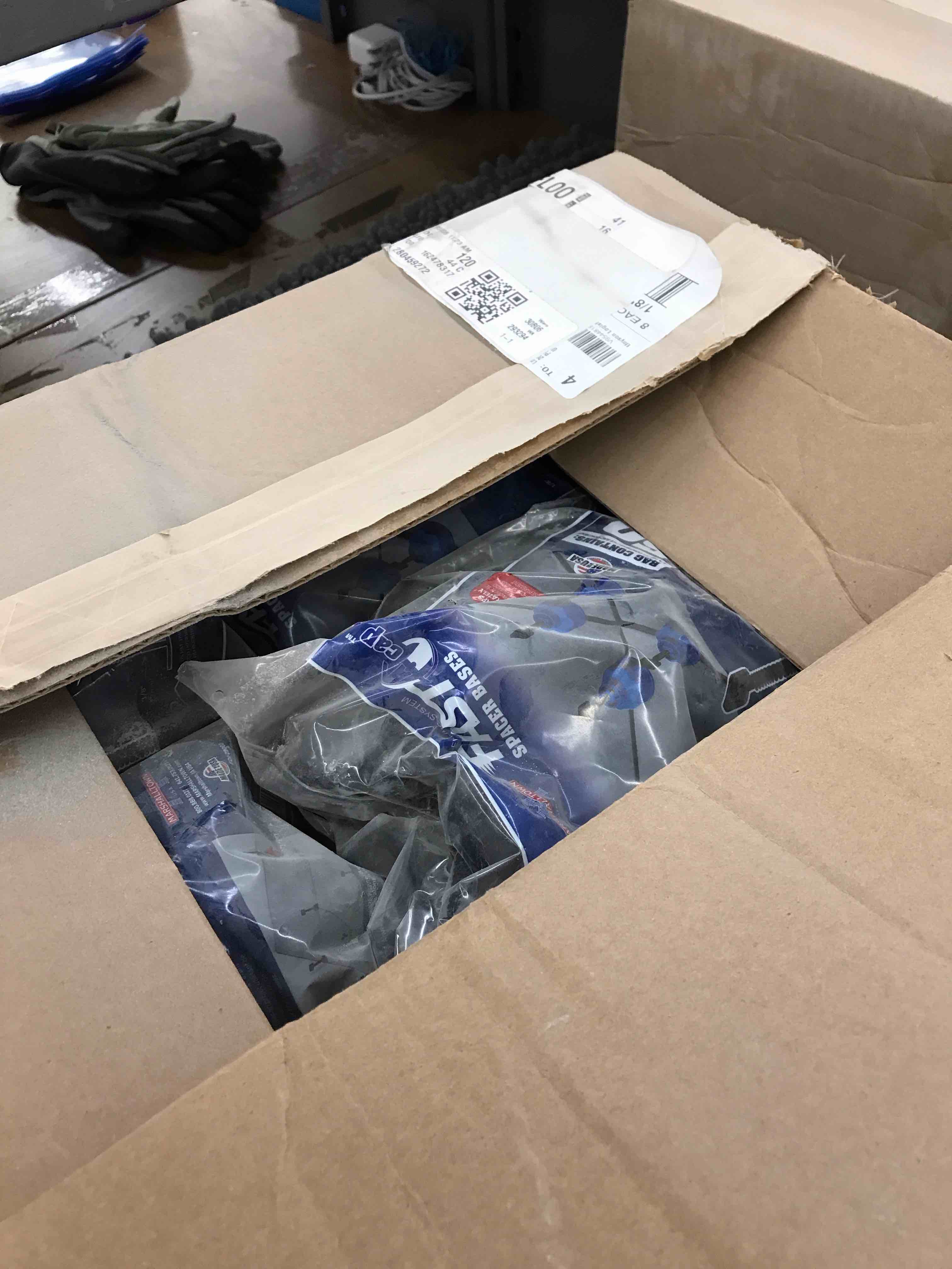 box with 8 bags of spacer bases