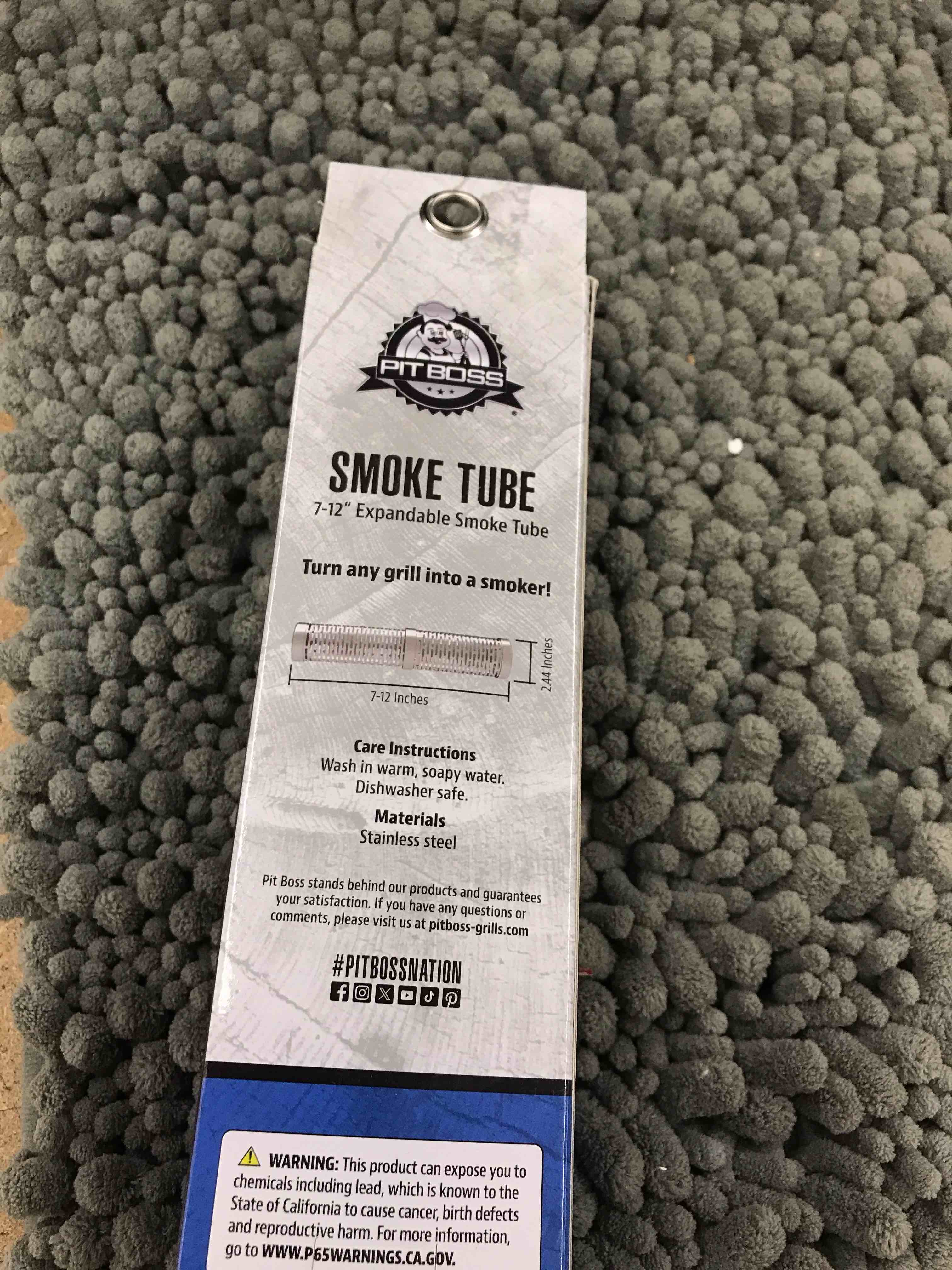Condition photo showing New/Like New for 7-12” expandable smoke tuber