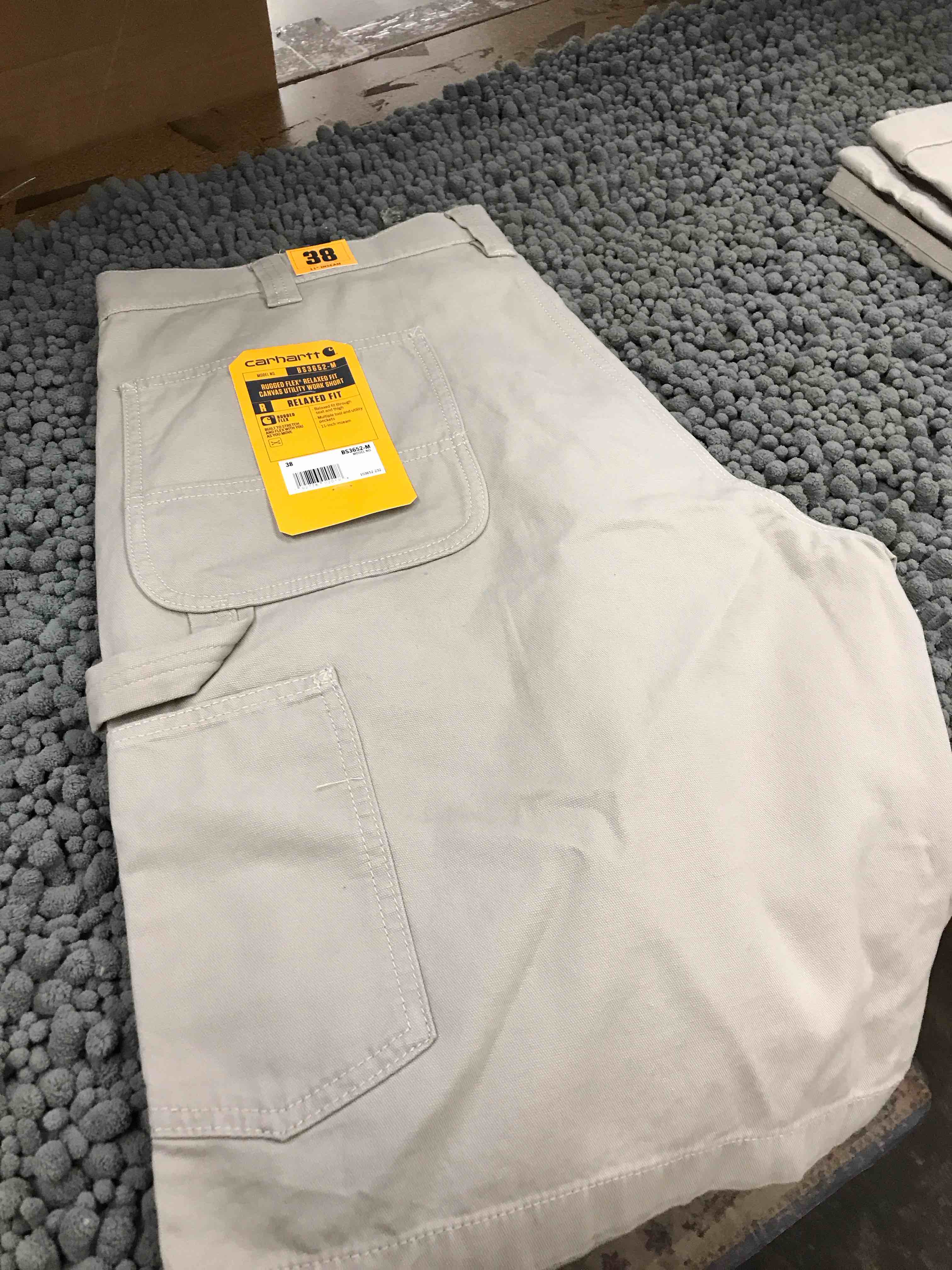 Condition photo showing New/Like New for carhartt relaxed fit canvas utility work shorts