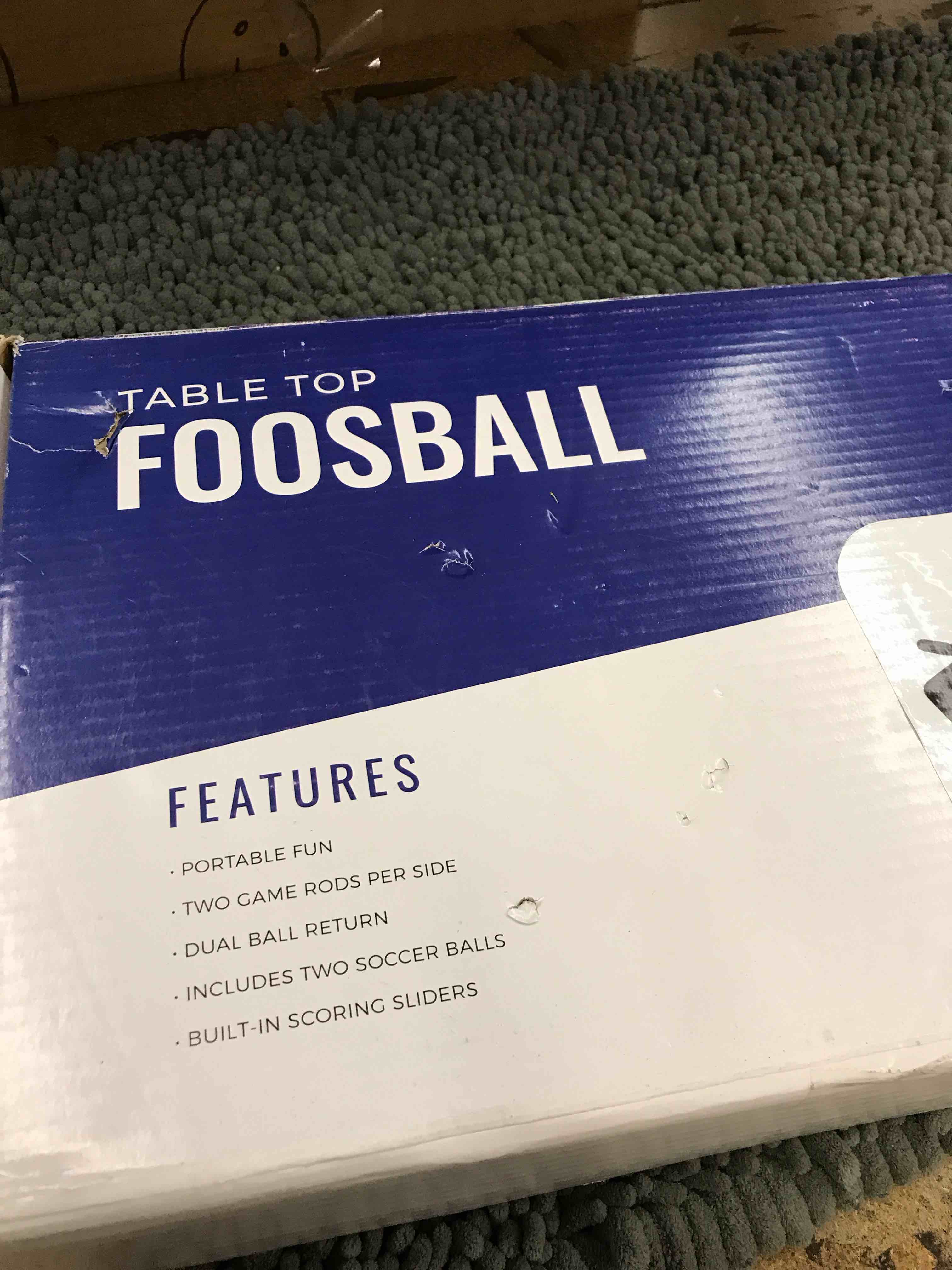 Condition photo showing New/Like New for table top foosball