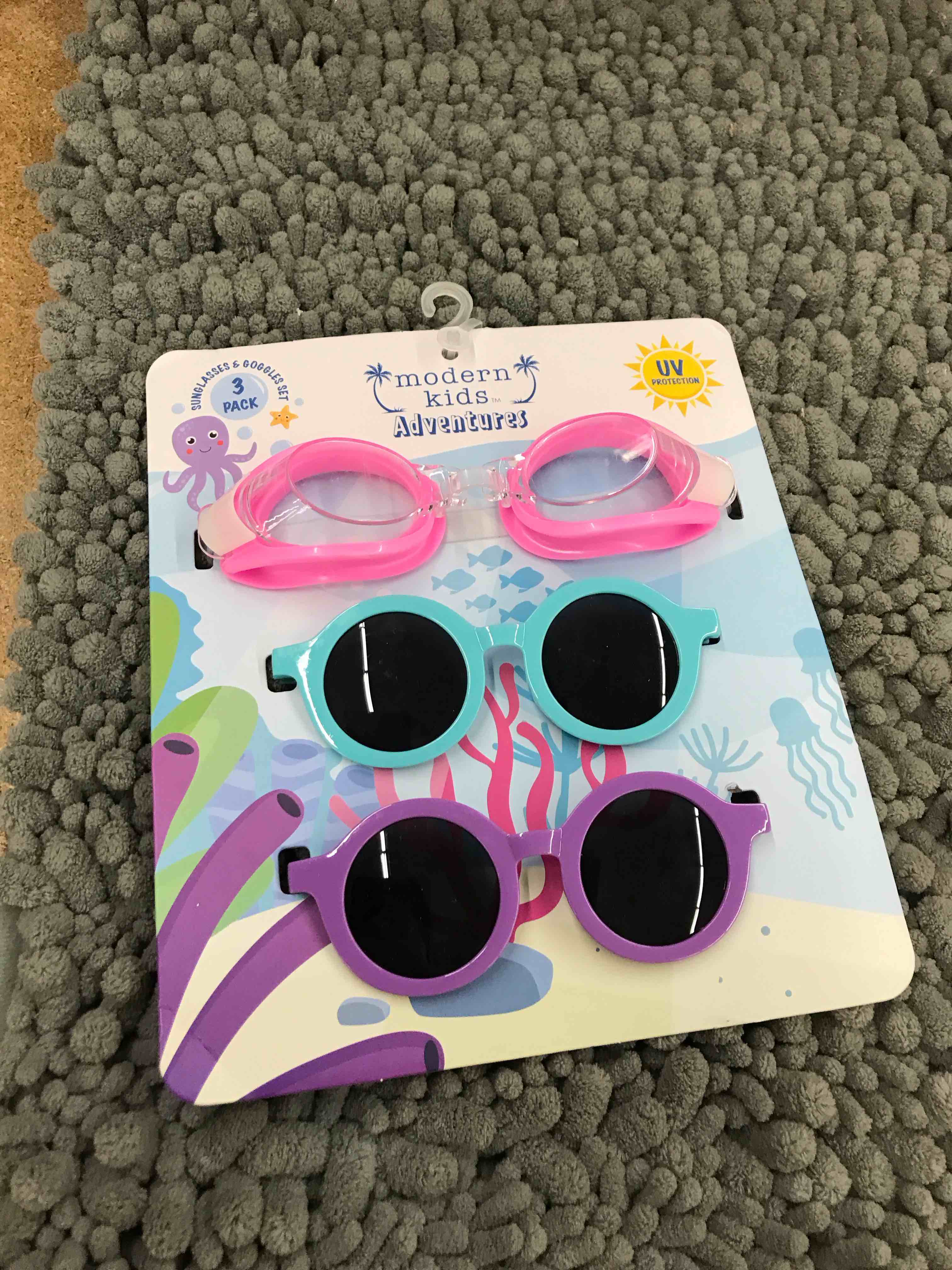 3 pack sunglasses/goggles set