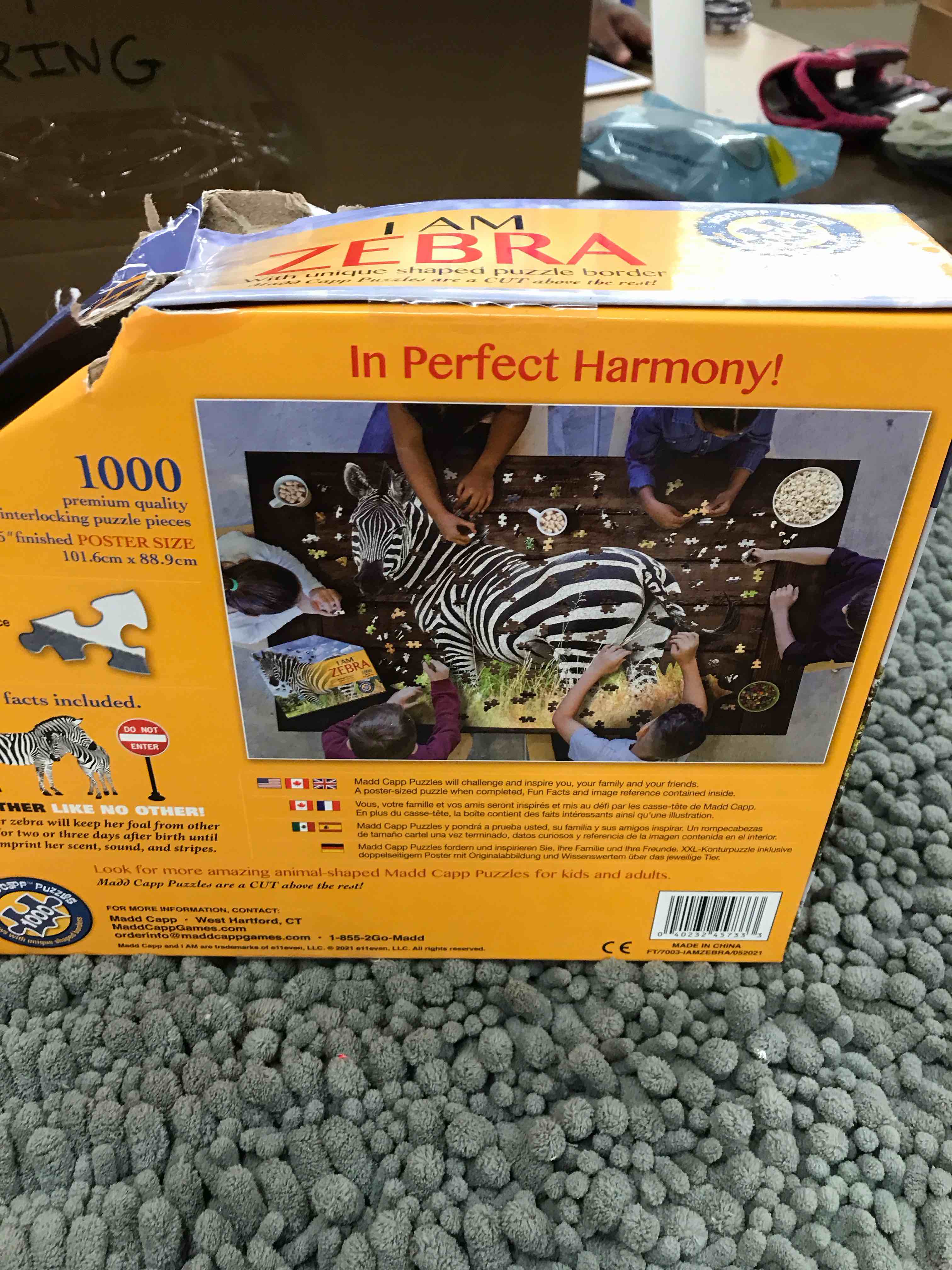 Condition photo showing Good Condition for 100 pc zebra jigsaw puzzle
