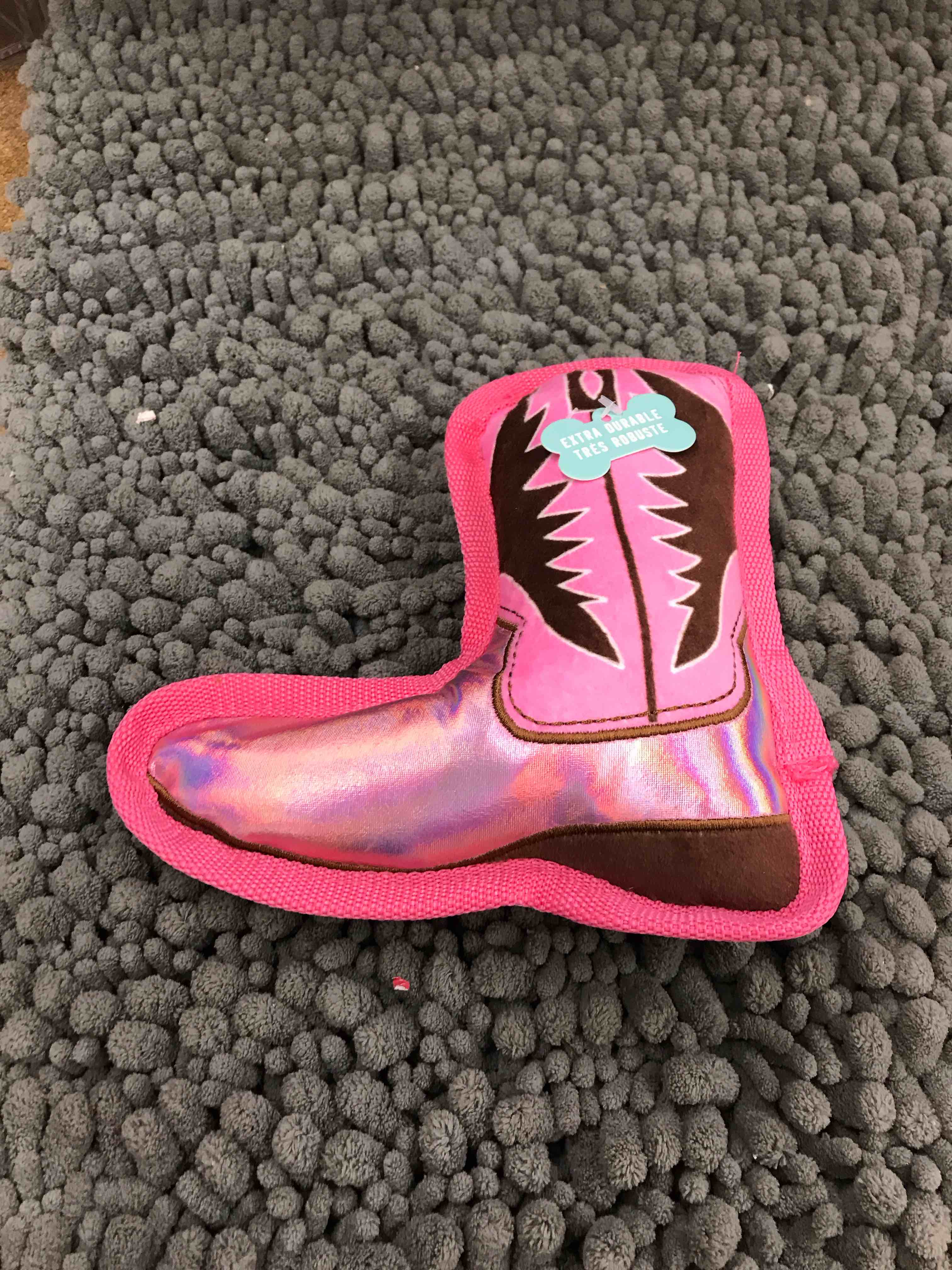 punk cowboy boot dog toy