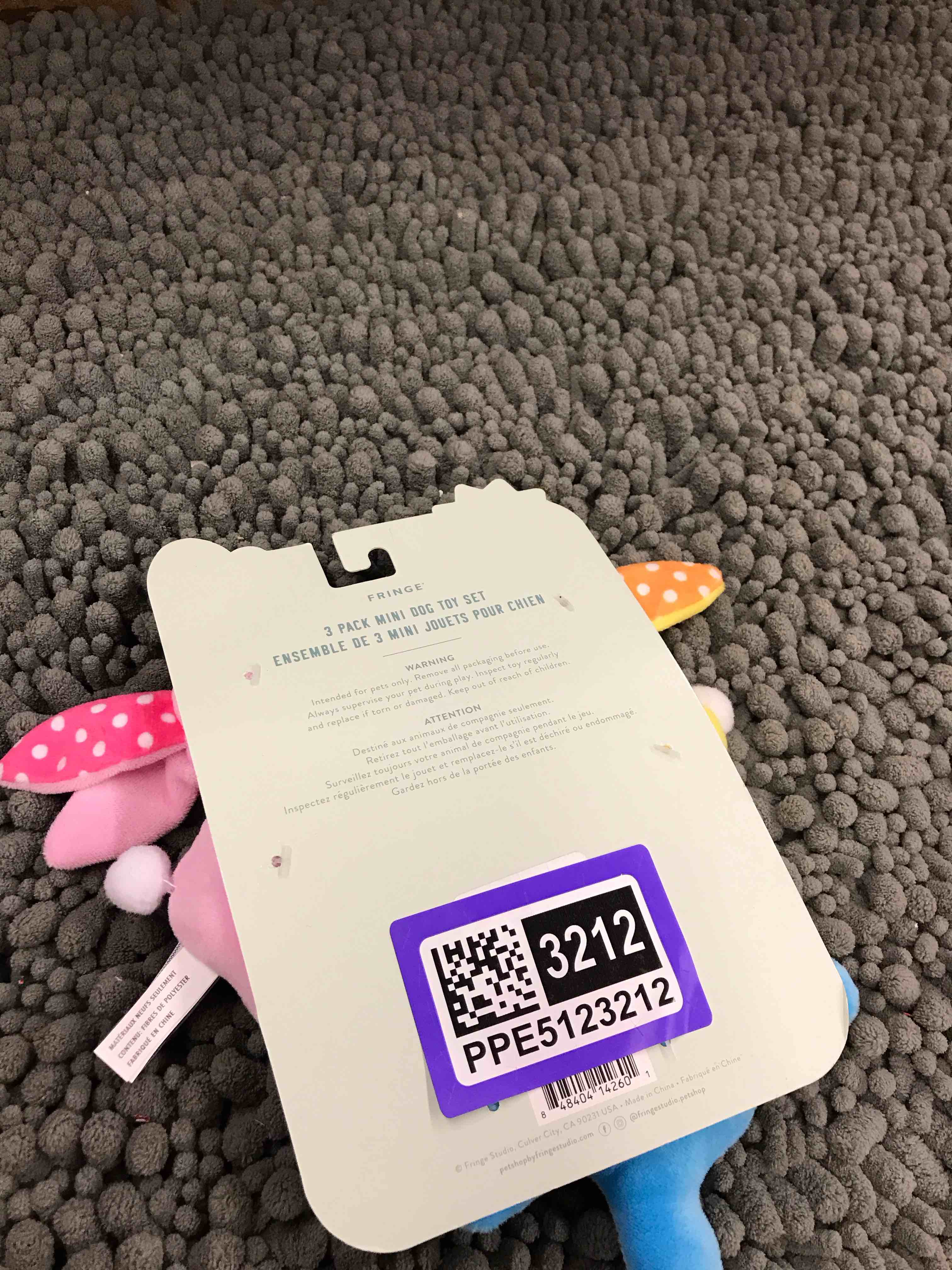 Condition photo showing New/Like New for 3 pack mini dog toy set