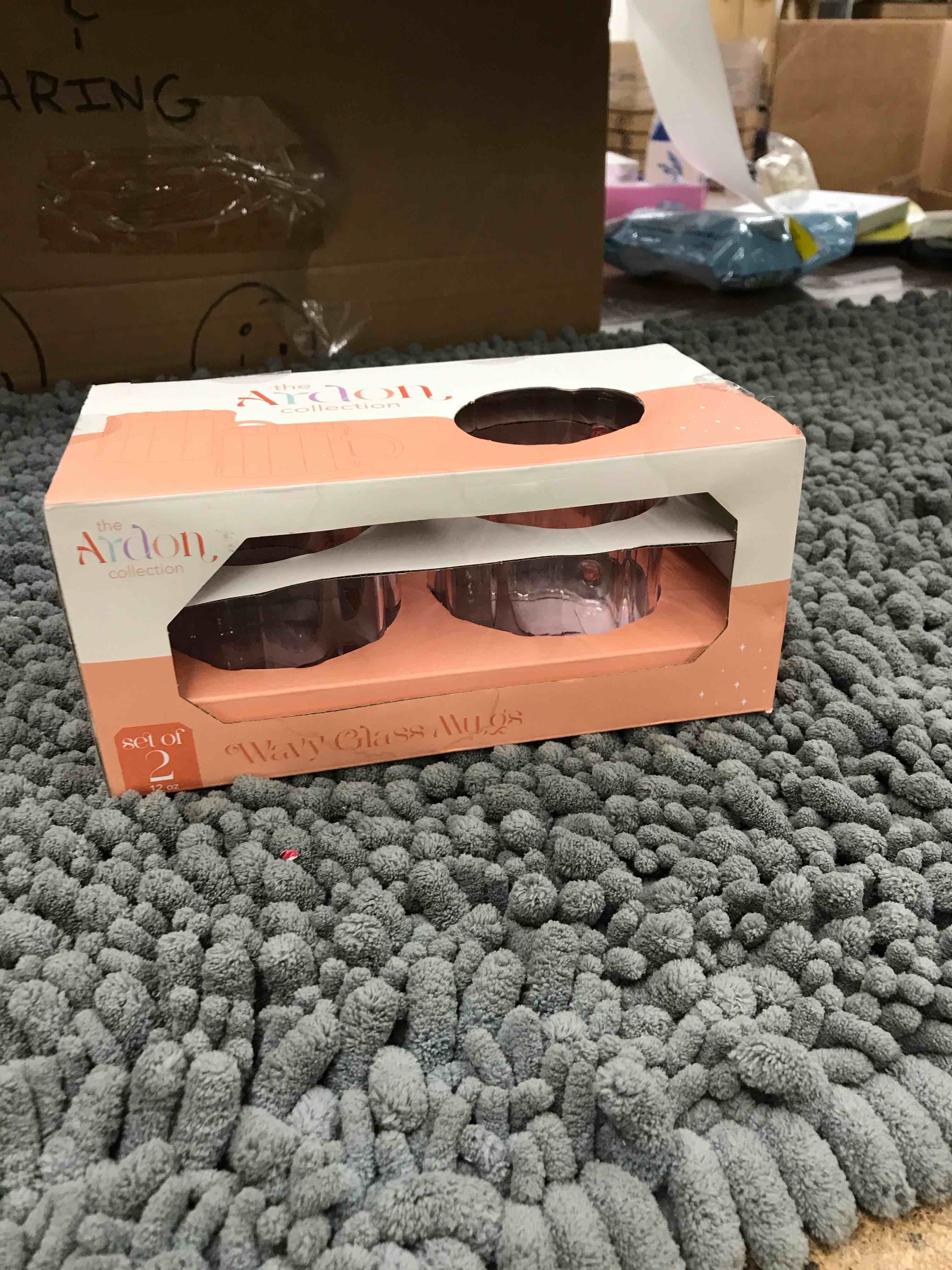 Set of 2 Wavy Glass Mug