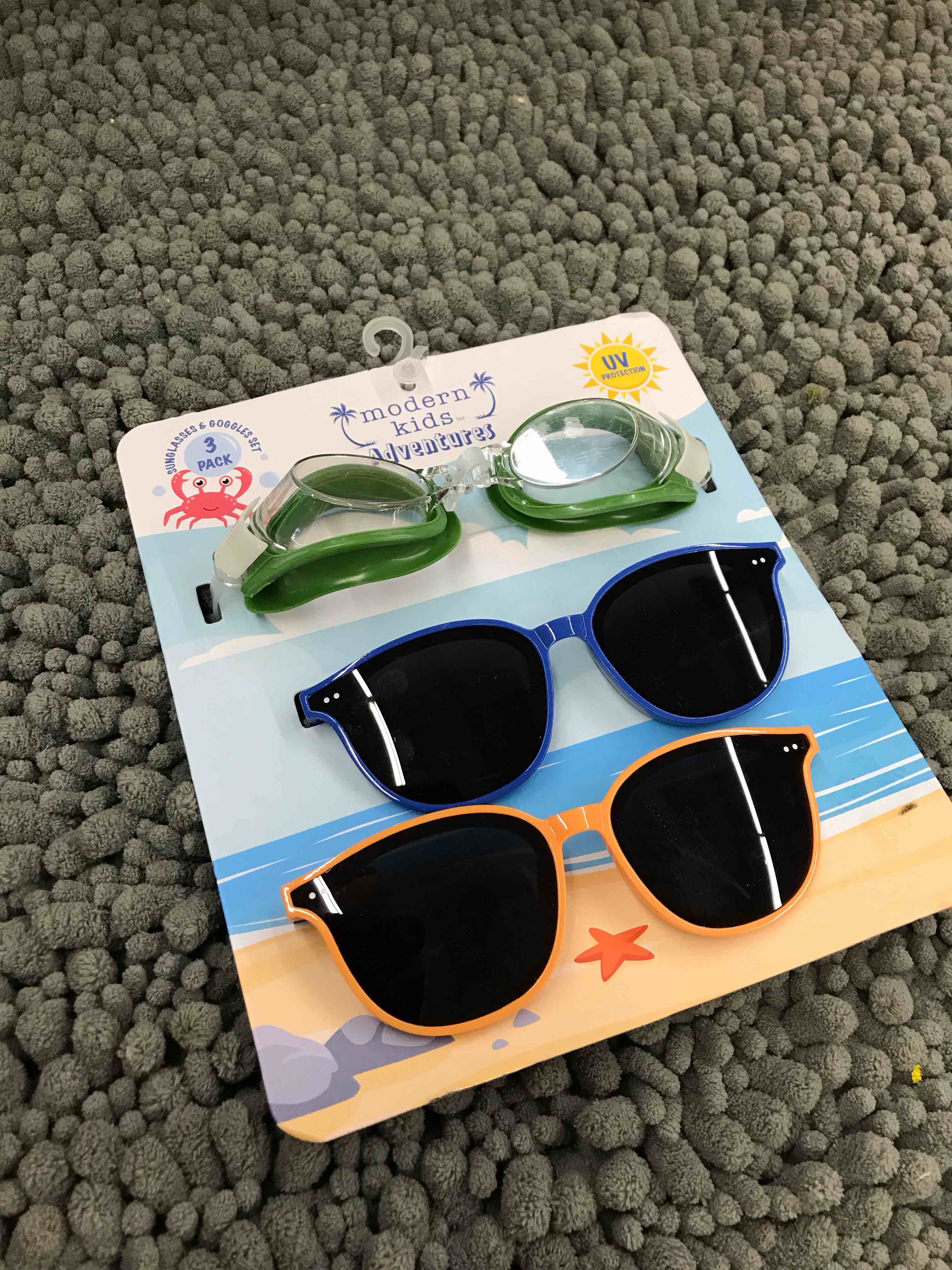 3 pc sunglasses/goggle set