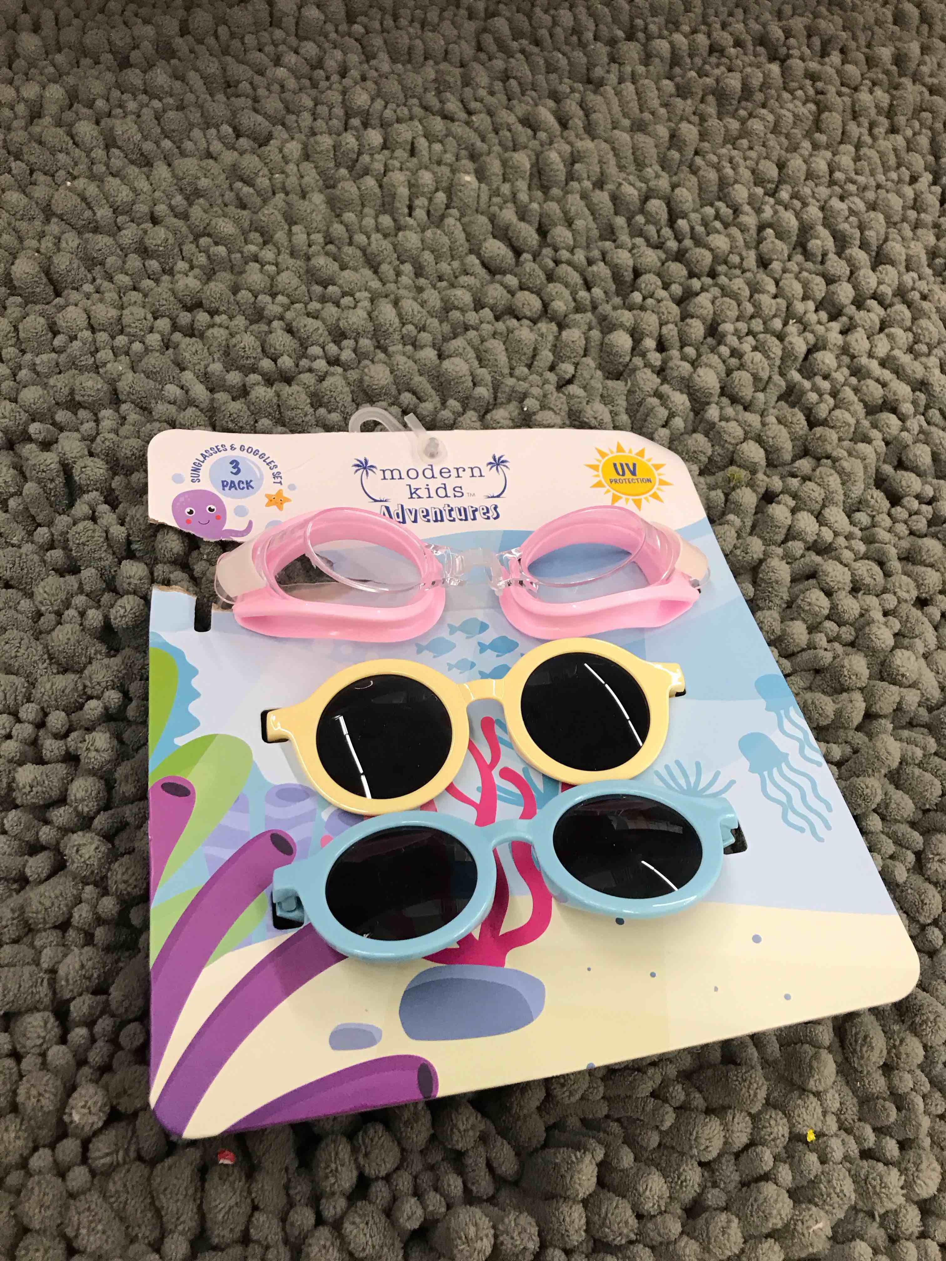 3 pc sunglasses/goggle set