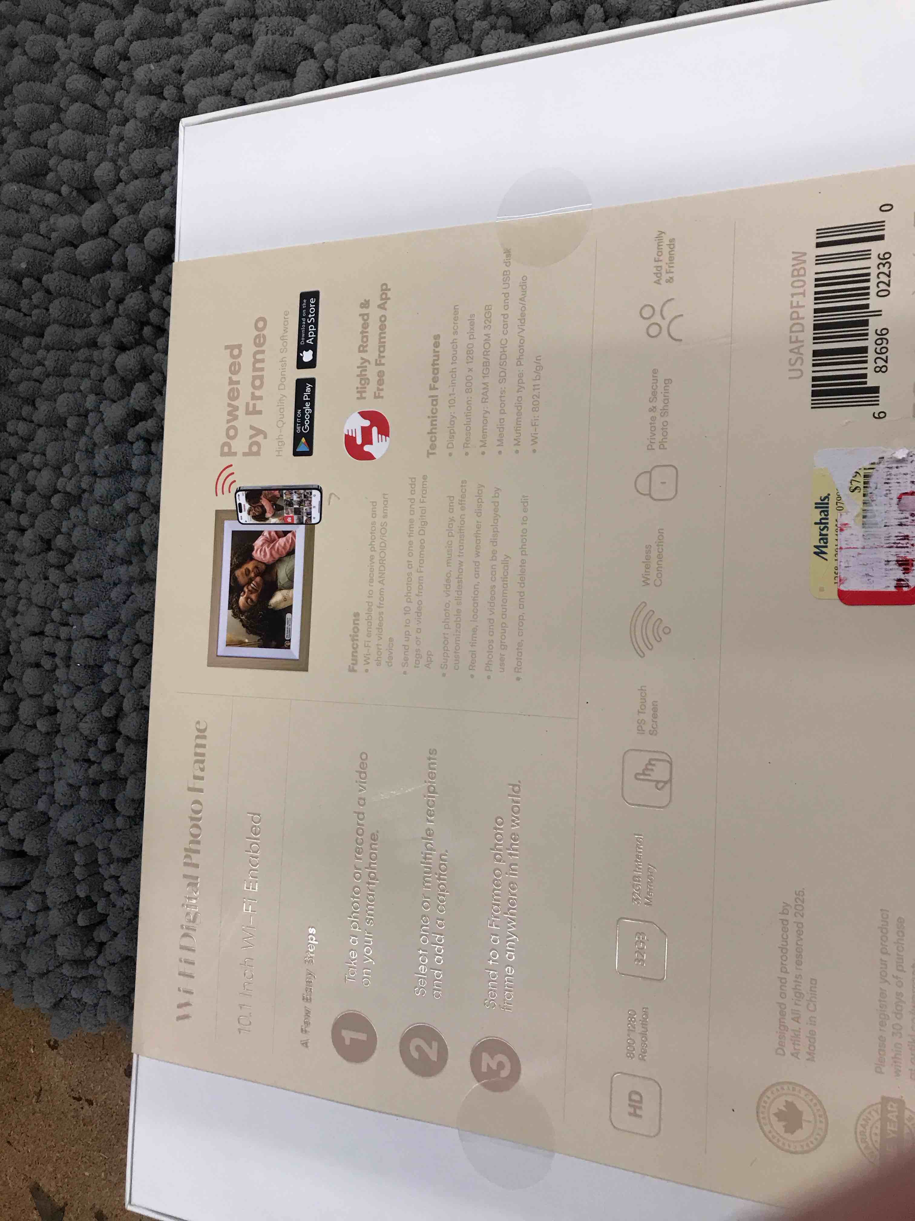 Condition photo showing New/Like New for wi-fi enabled photo frame