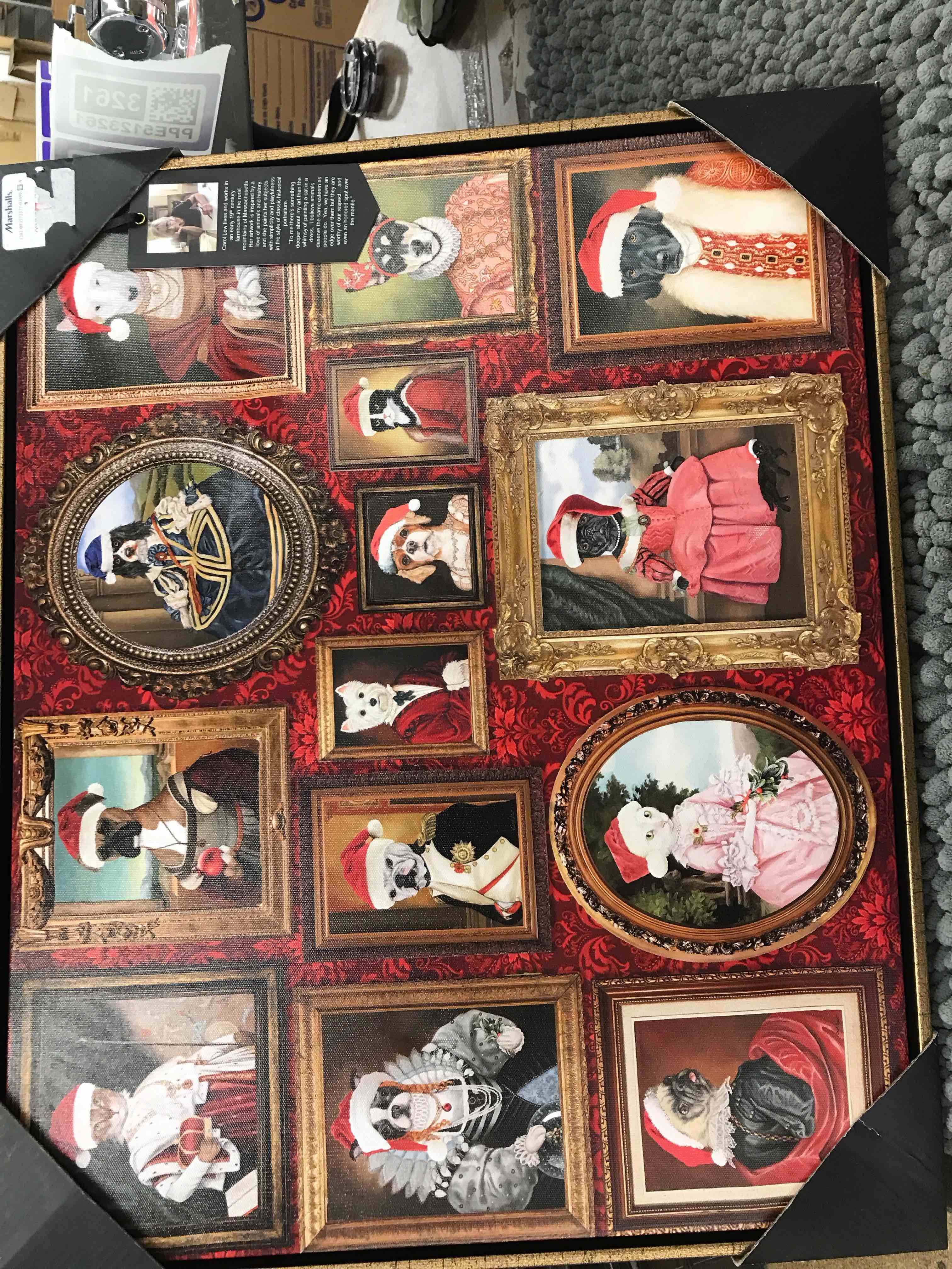 Condition photo showing New/Like New for dog wall art