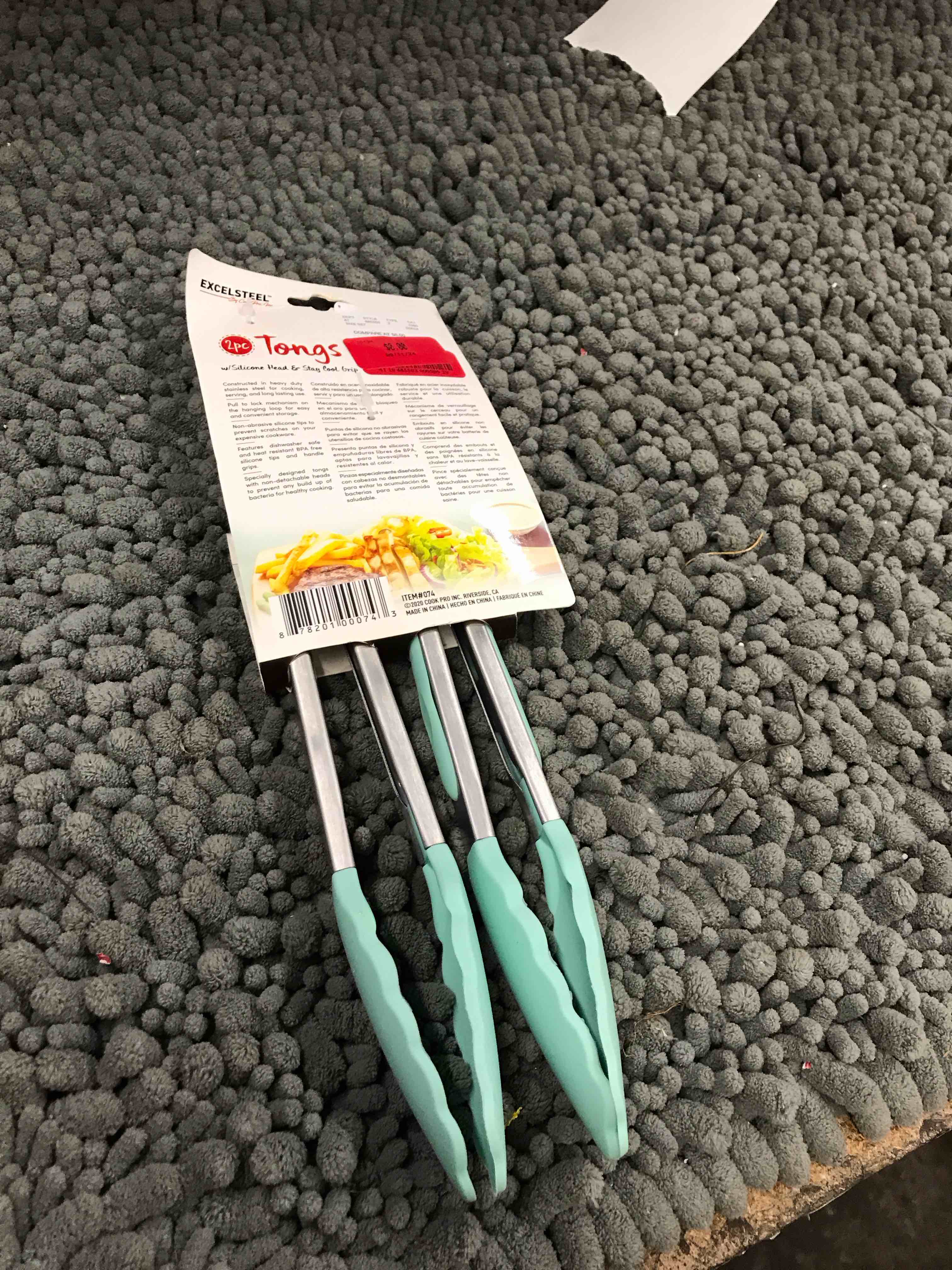 Condition photo showing New/Like New for 2 pc stainless steel tongs