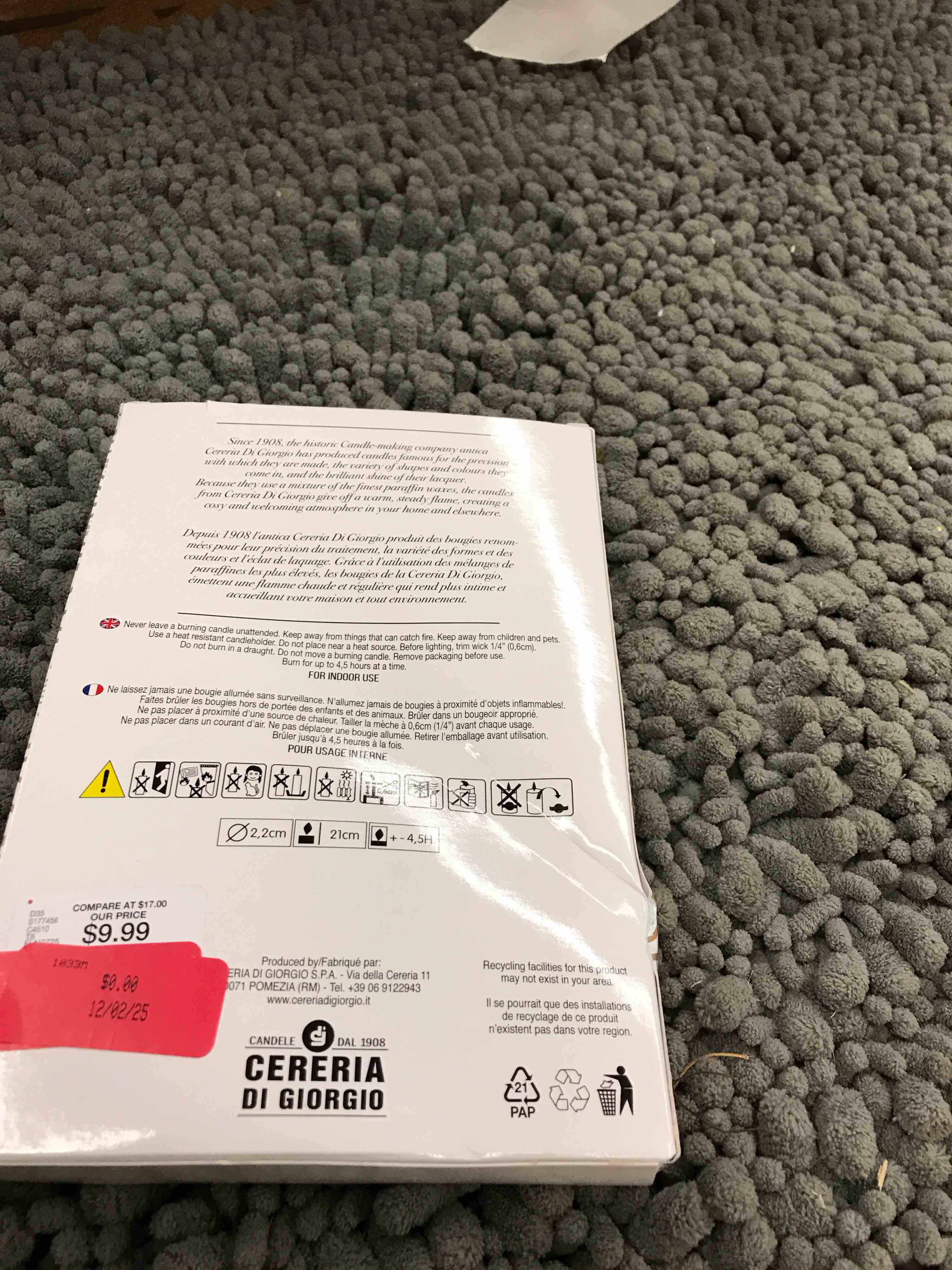 Condition photo showing New/Like New for candles