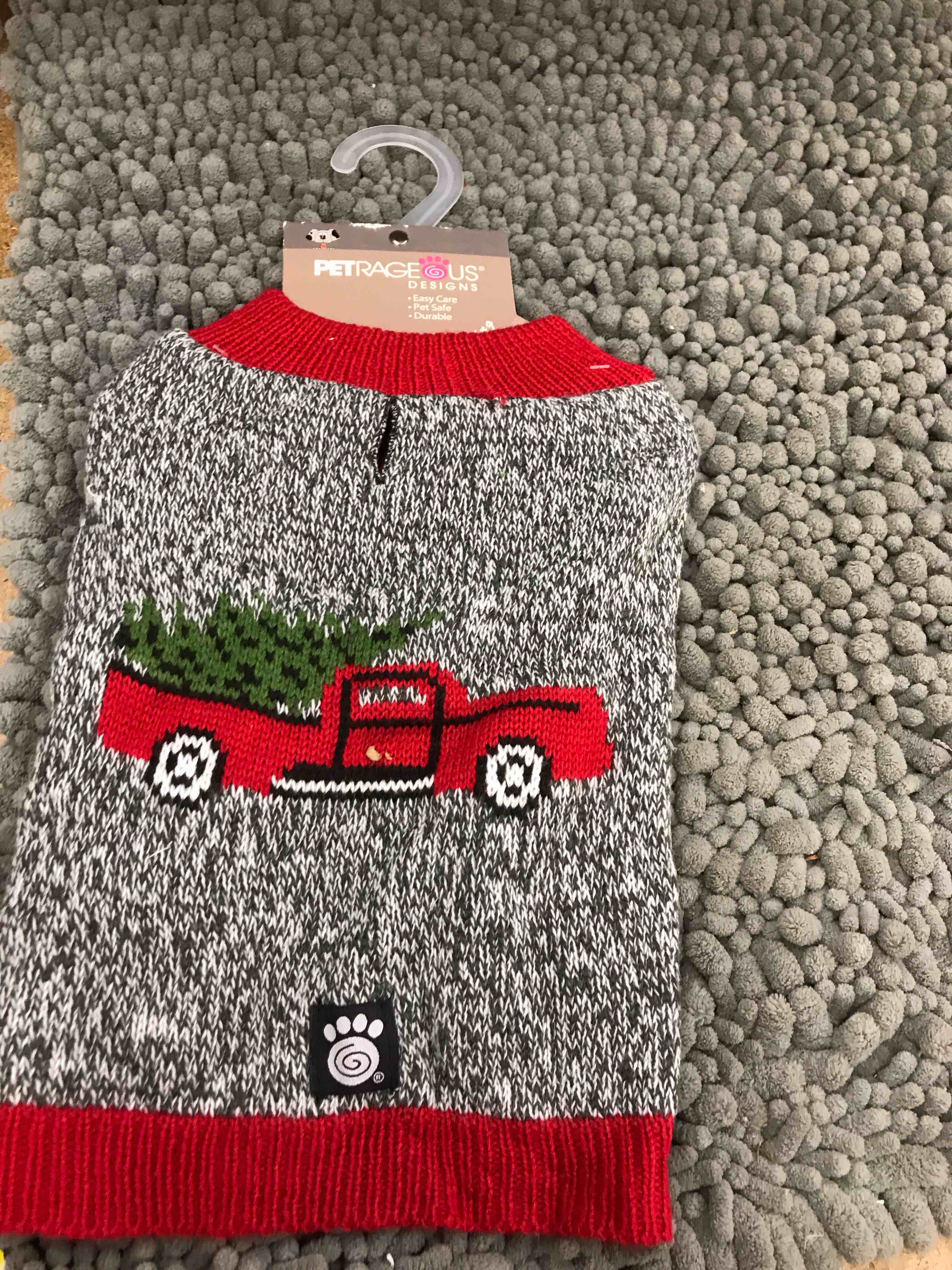 Condition photo showing New/Like New for pet sweater