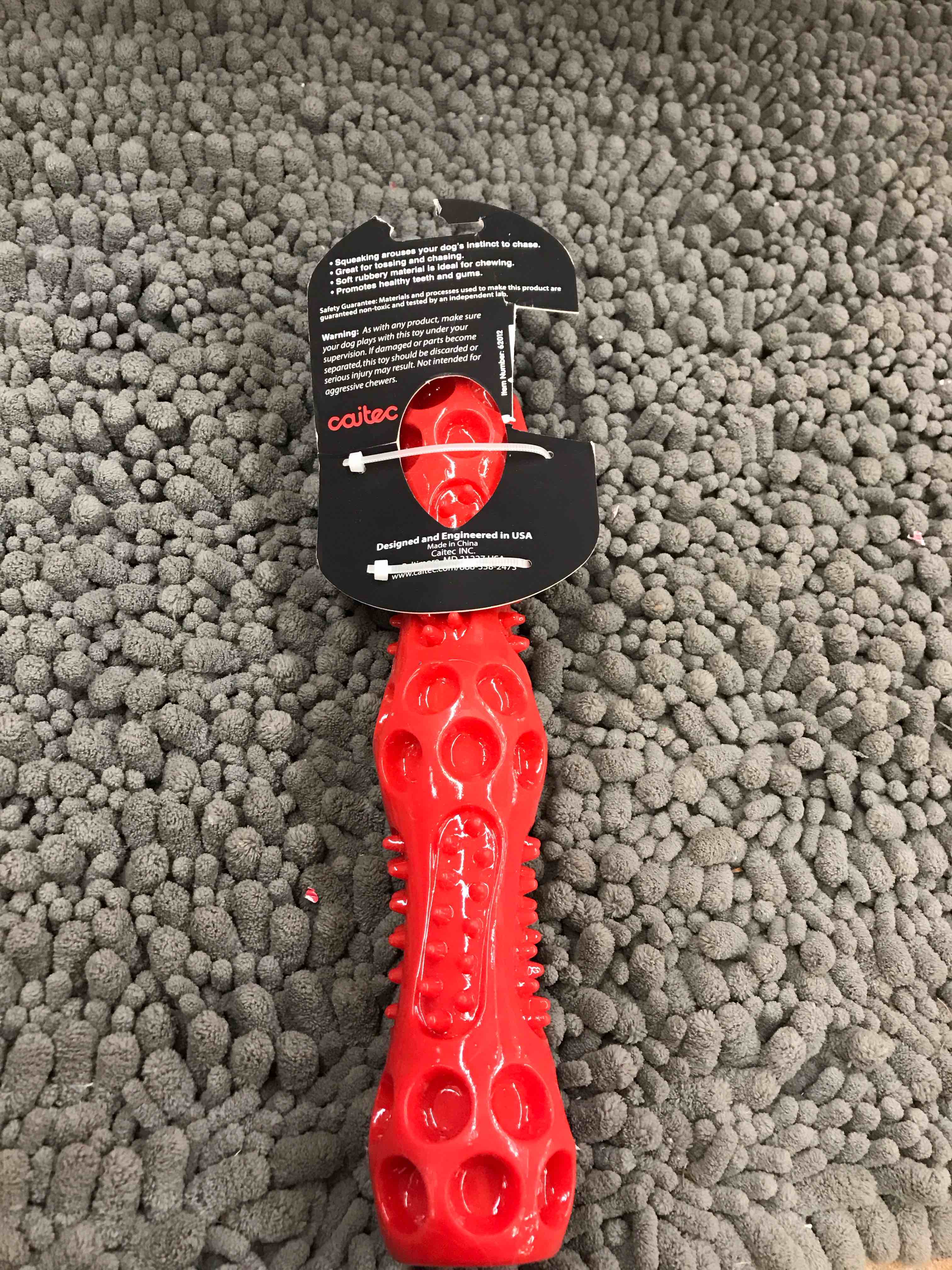 Condition photo showing New/Like New for squeaky dog toy