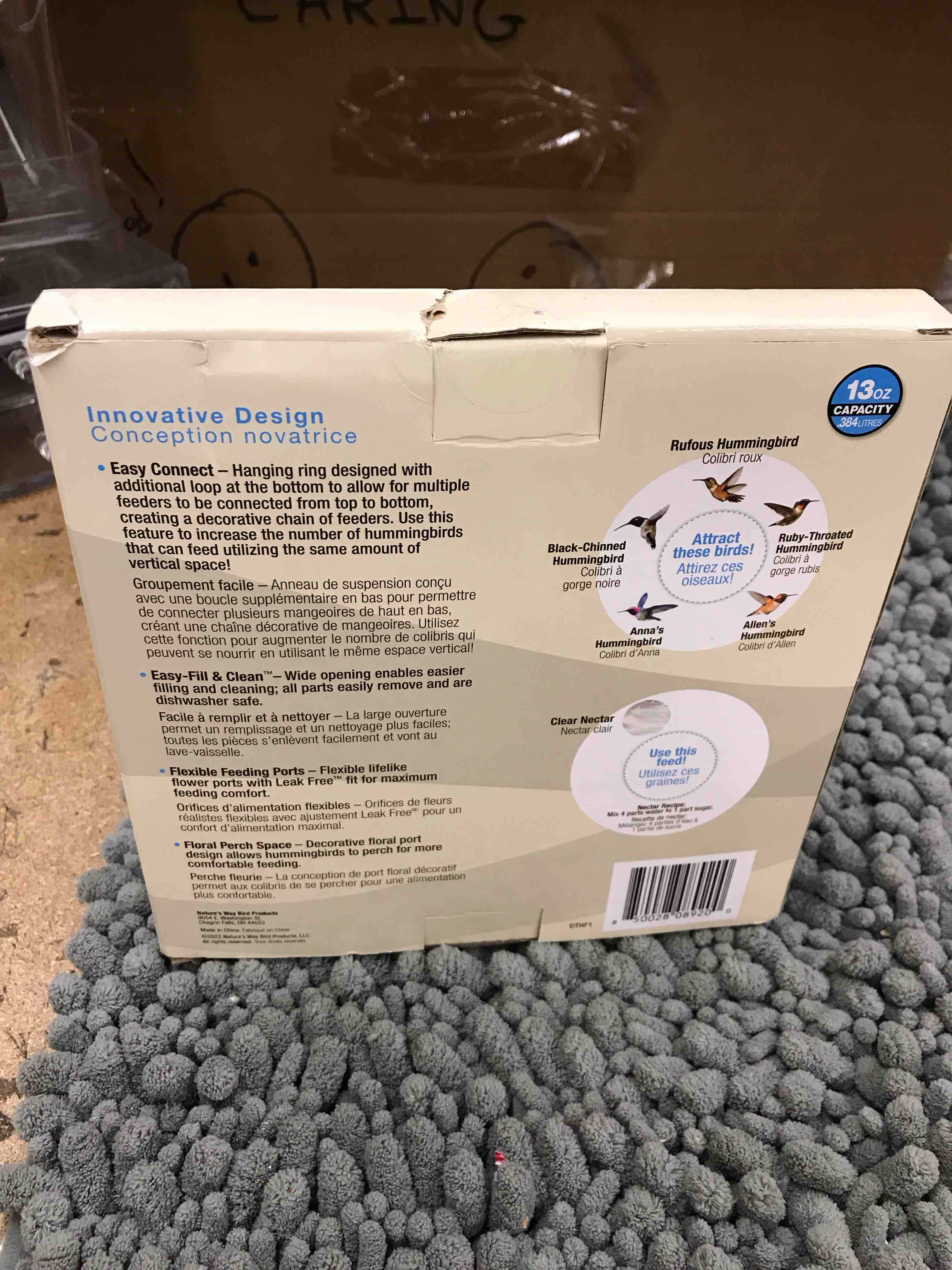 Condition photo showing New/Like New for natures way nectar series bird feeder