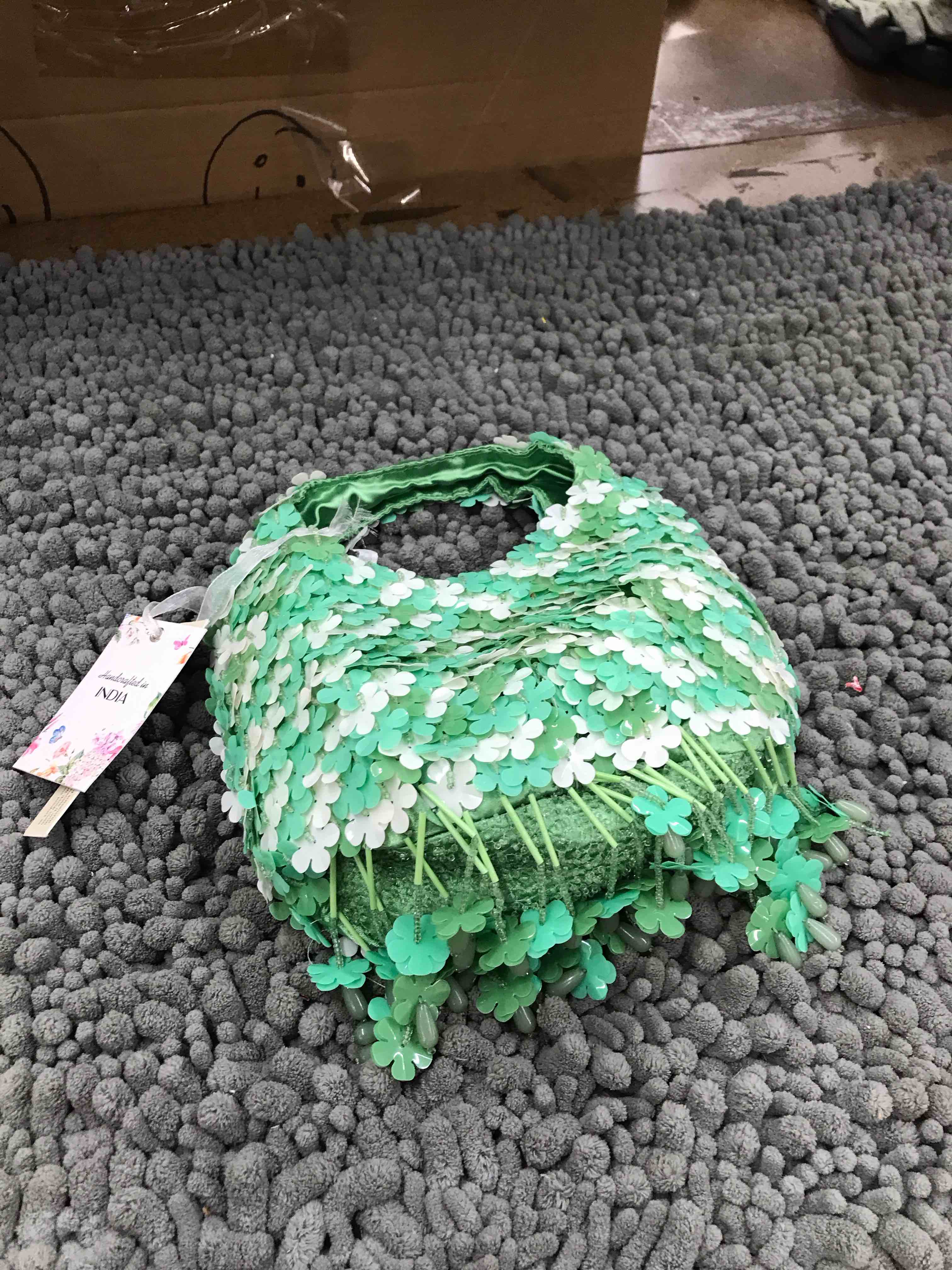 Condition photo showing New/Like New for handcrafted in india purse